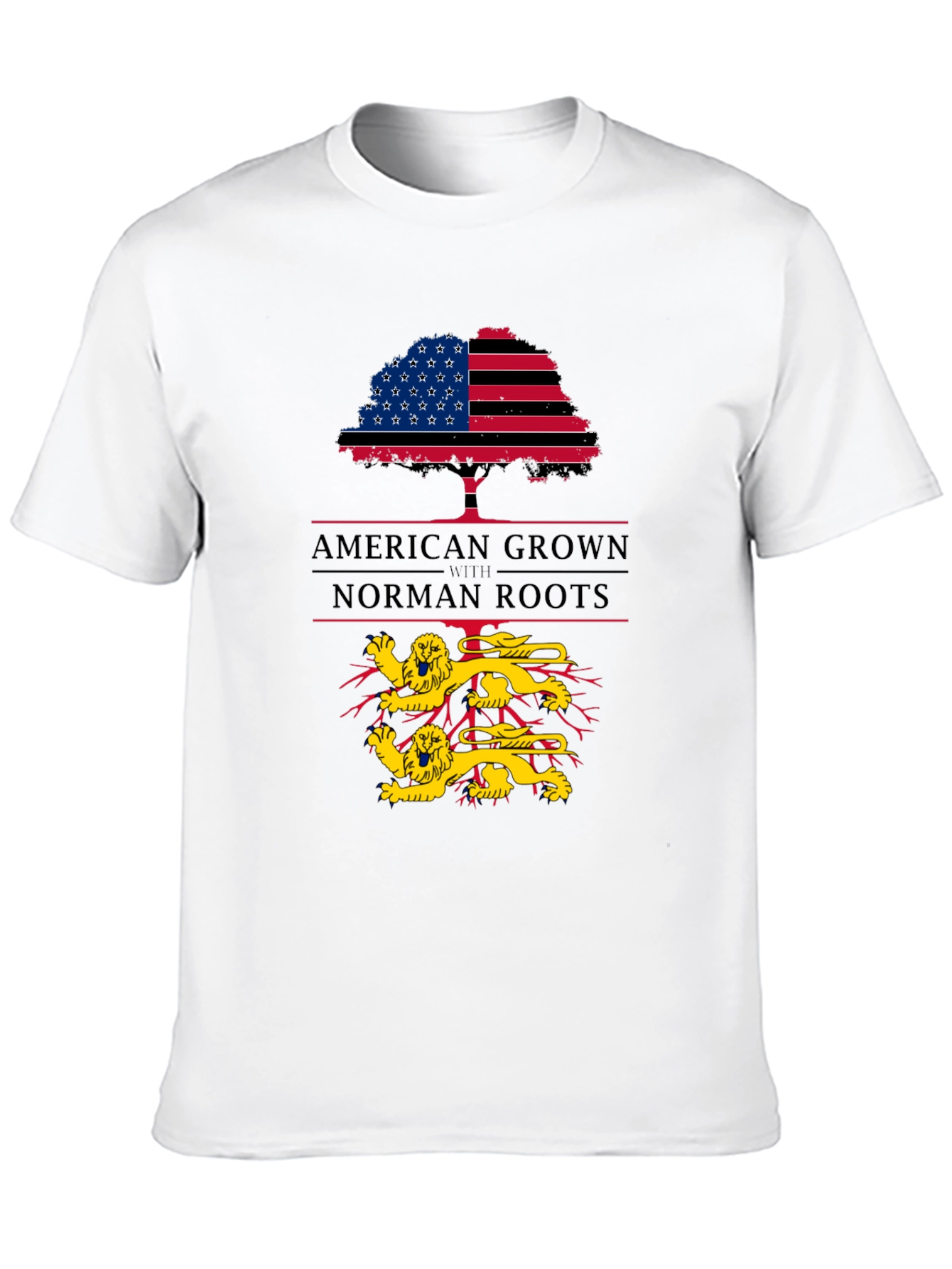 Black American Grown Norman Roots T-Shirt view 10