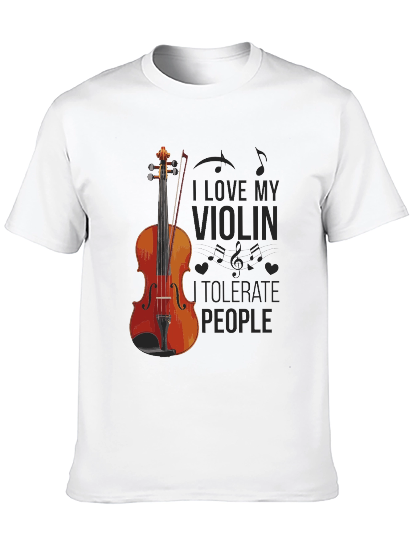Black I Love My Violin T-Shirt view 10