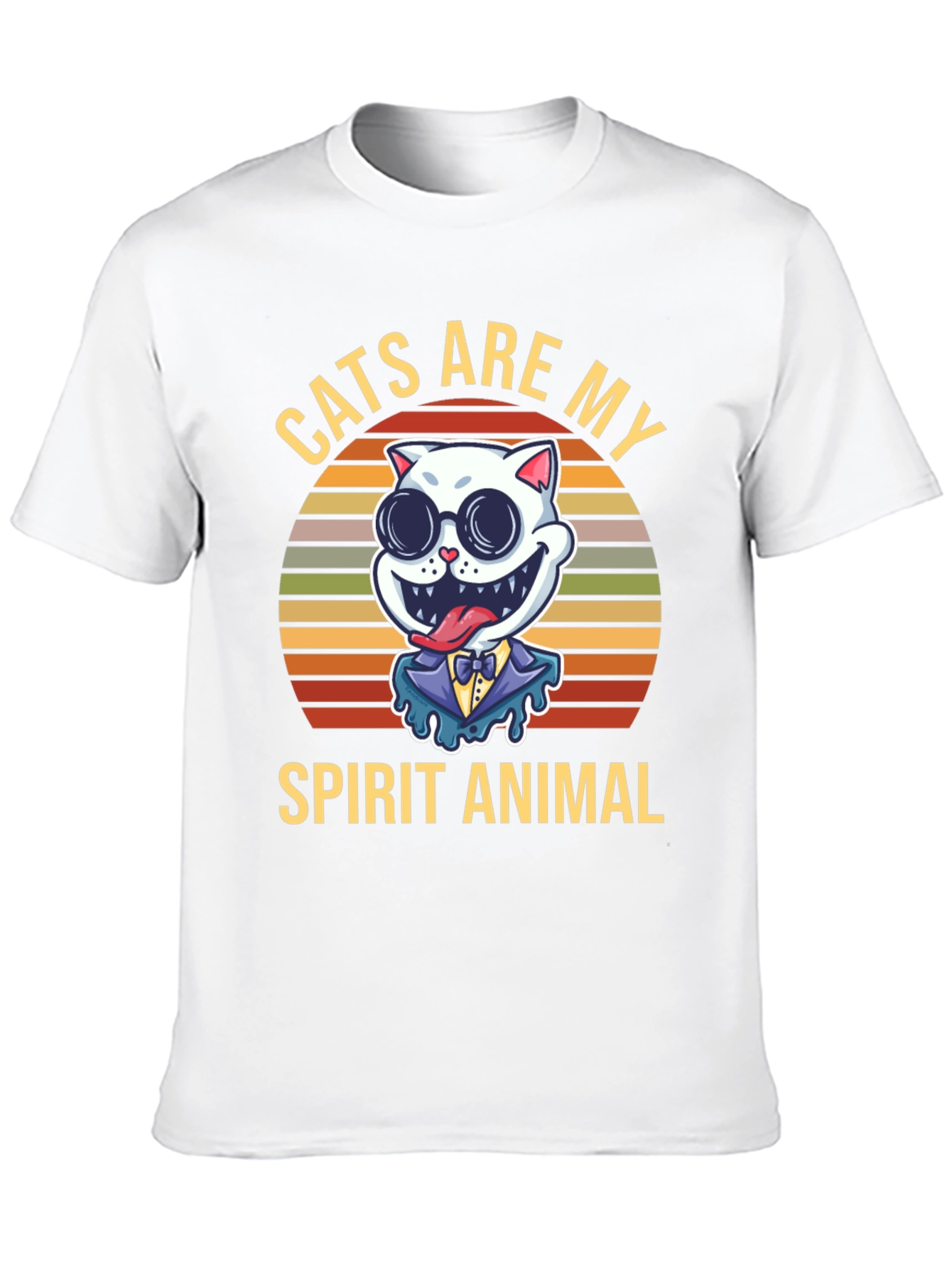 Black Cats Are My Spirit Animal Graphic T-Shirt view 10
