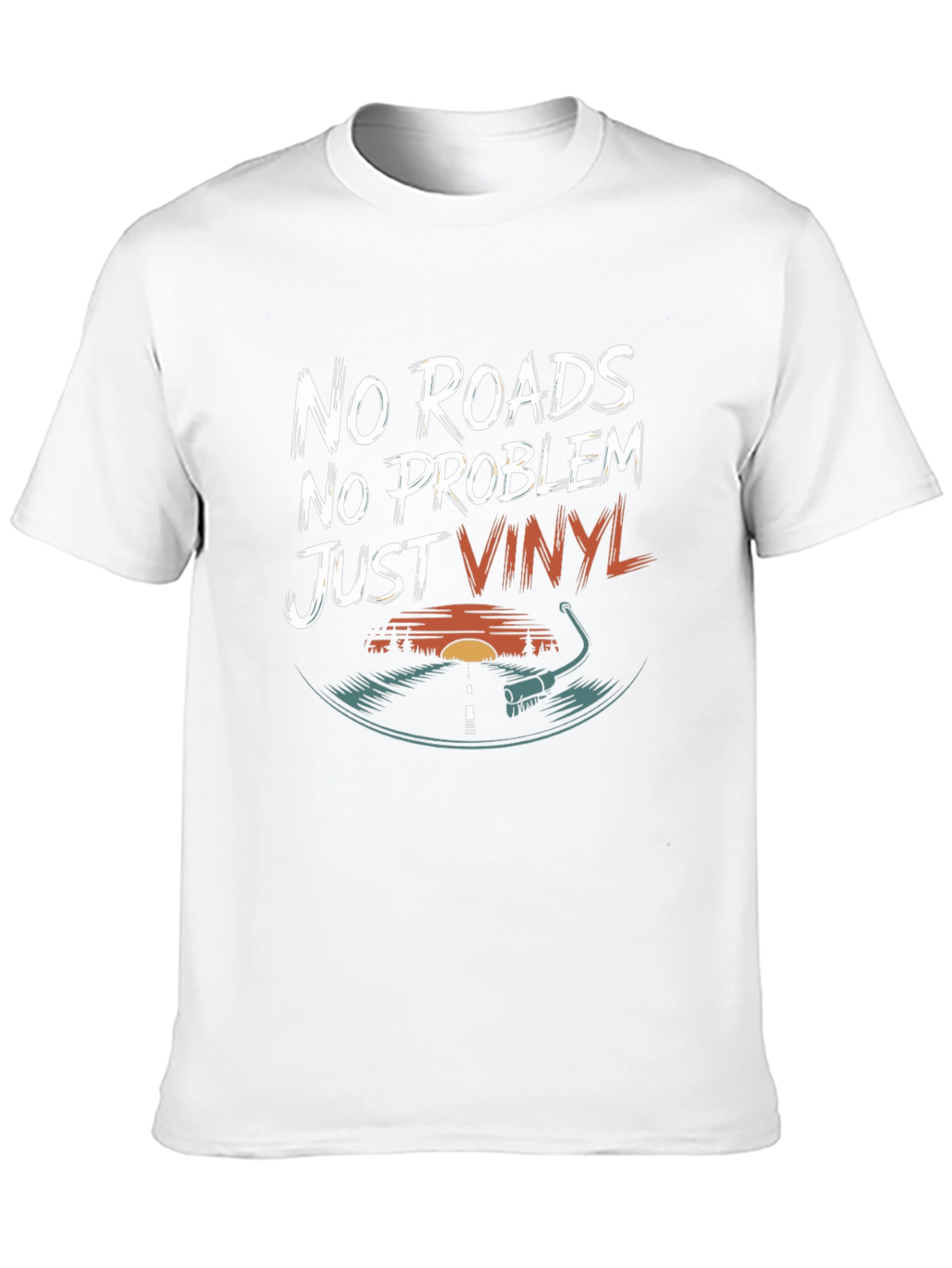Black Vinyl Music T-Shirt - No Roads, No Problem view 10