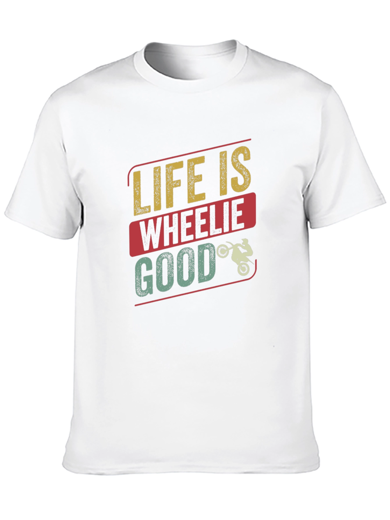 Black Life is Wheelie Good T-Shirt - Black Crew Neck Tee view 10