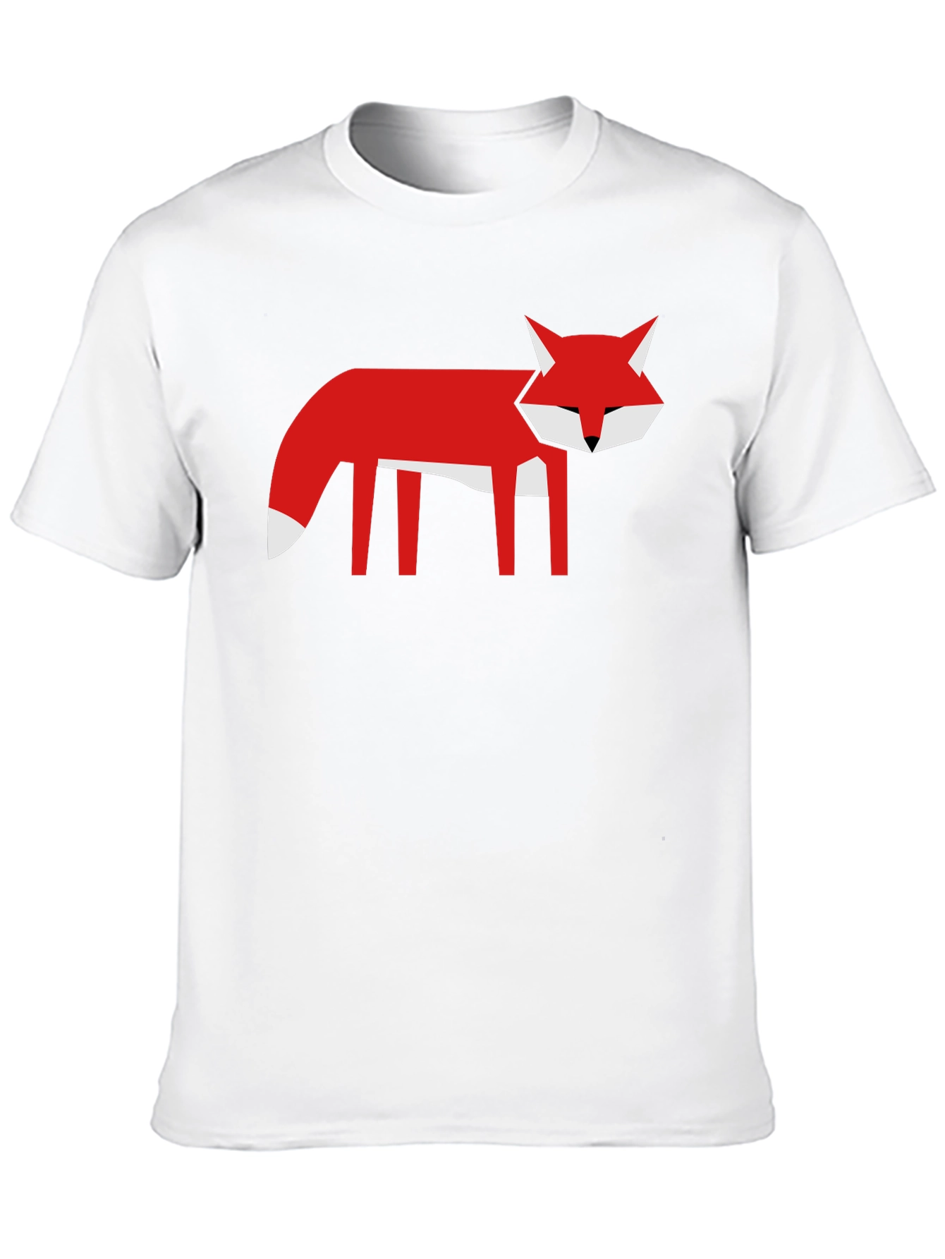 Black Geometric Fox Graphic Tee - Black T-Shirt view 10