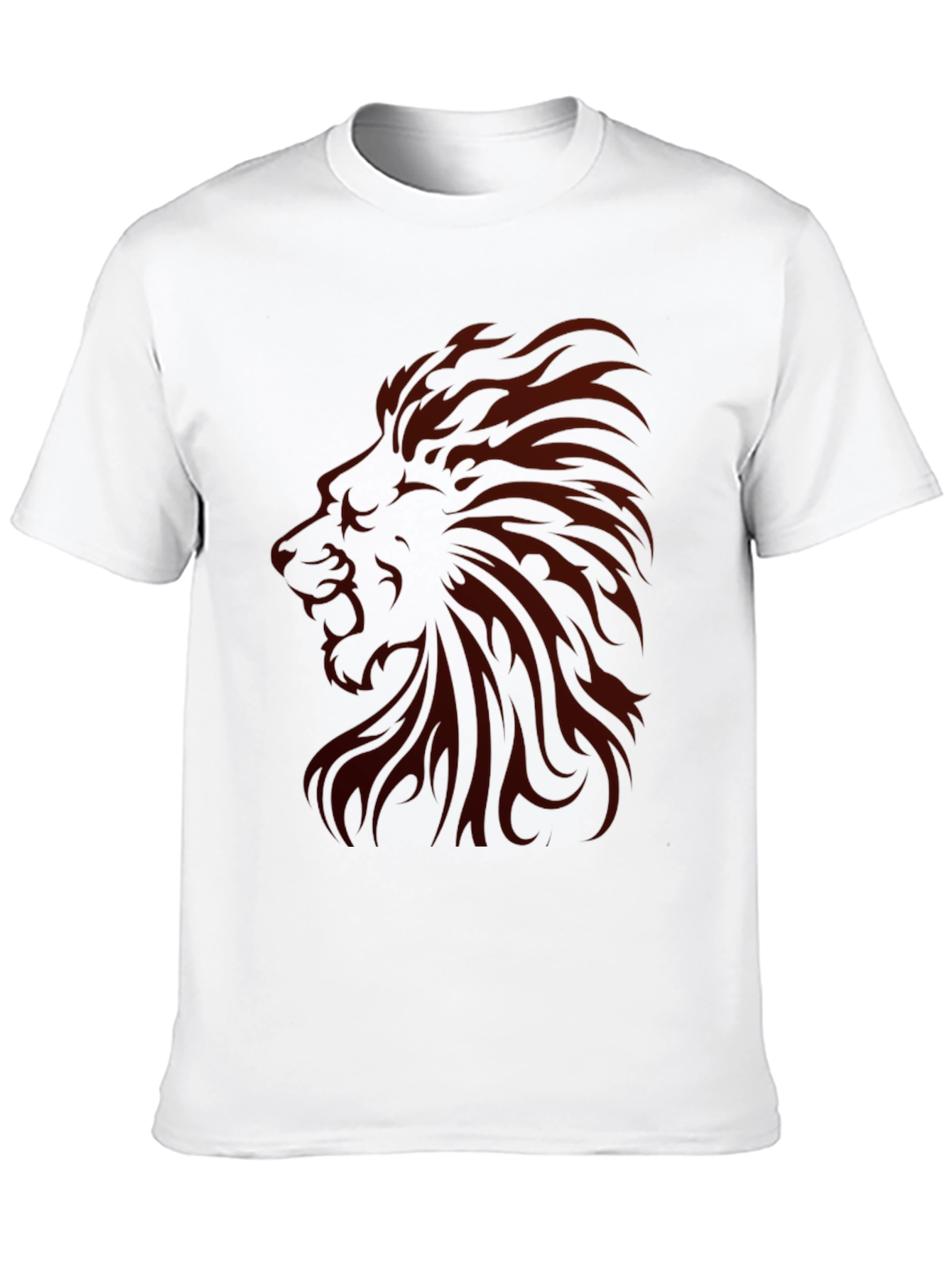 Black Lion Graphic Print Men's Black T-Shirt view 10
