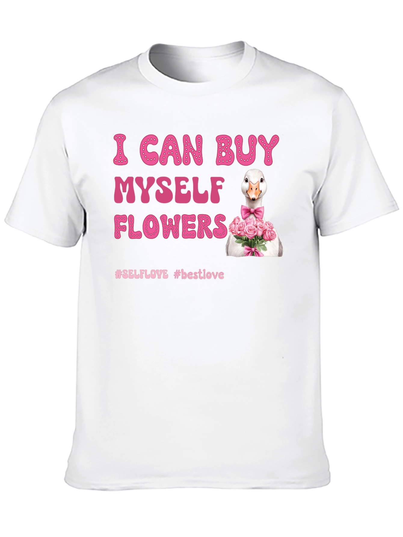 Black I Can Buy Myself Flowers Goose T-Shirt view 10