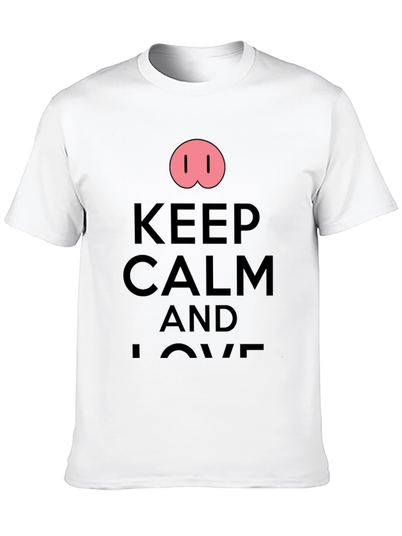 Black Keep Calm and Love Pigs T-Shirt view 10