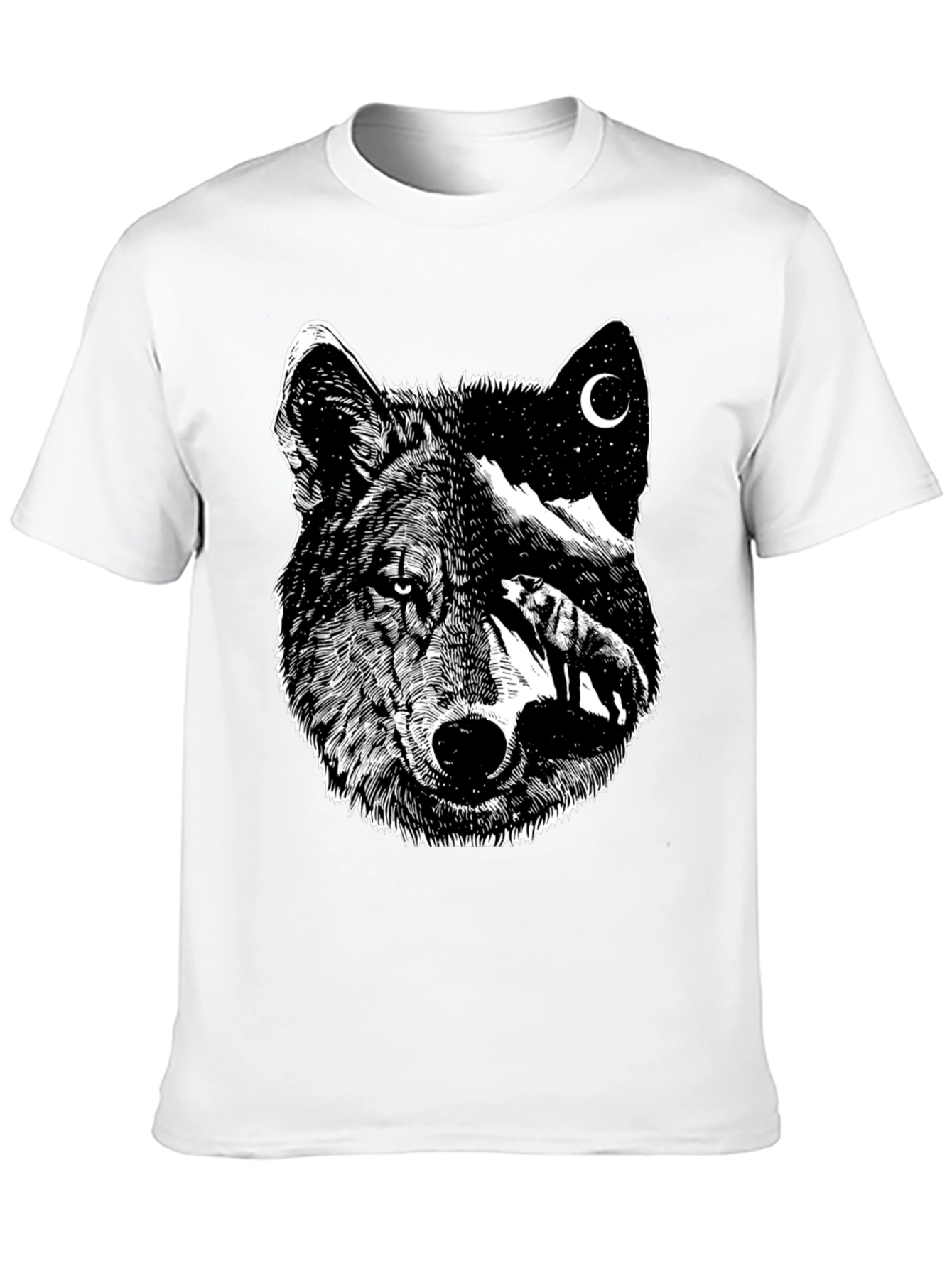 Black Wolf Moon Graphic Tee - Black view 10