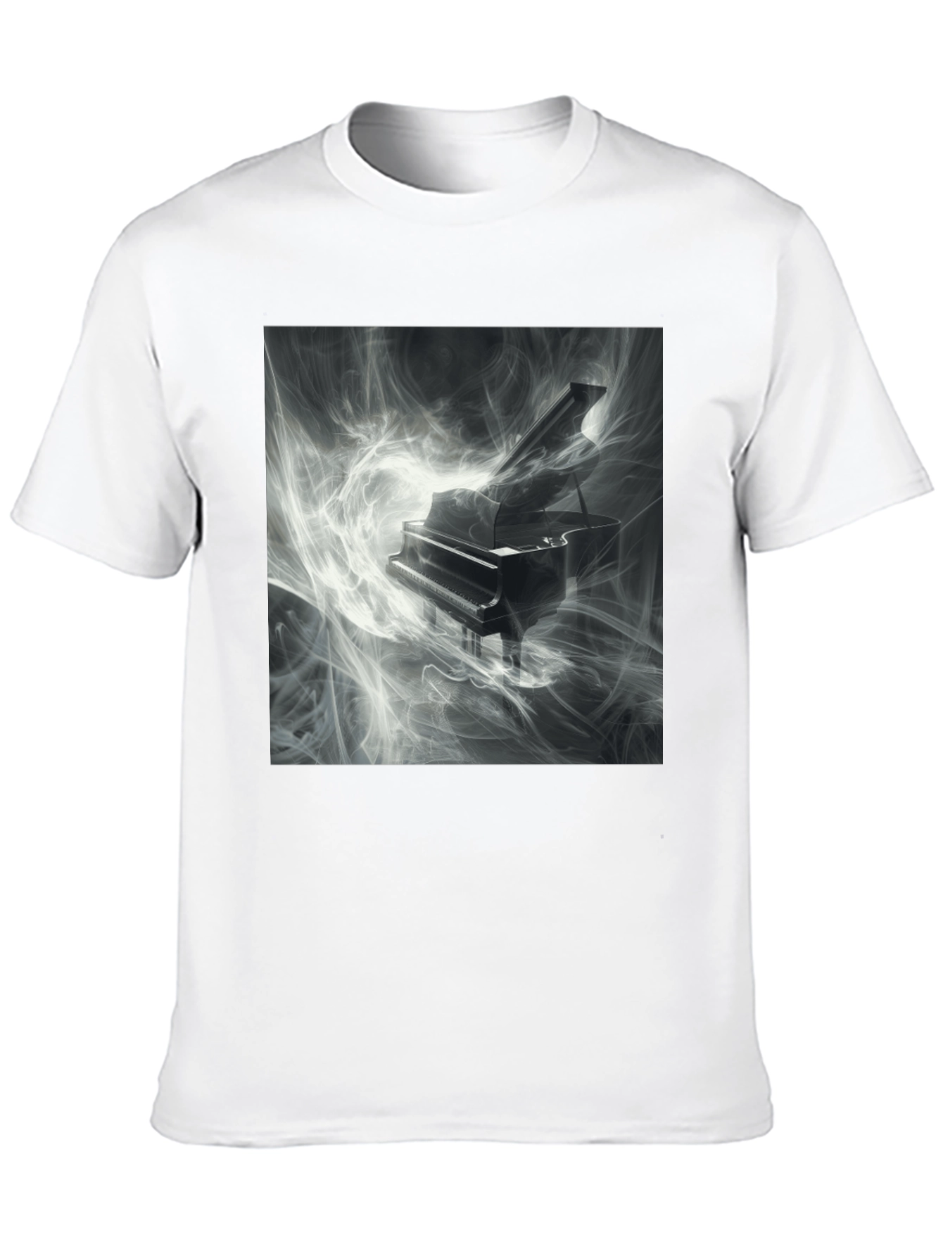 Black Piano Music T-Shirt - Artistic Black Tee view 10
