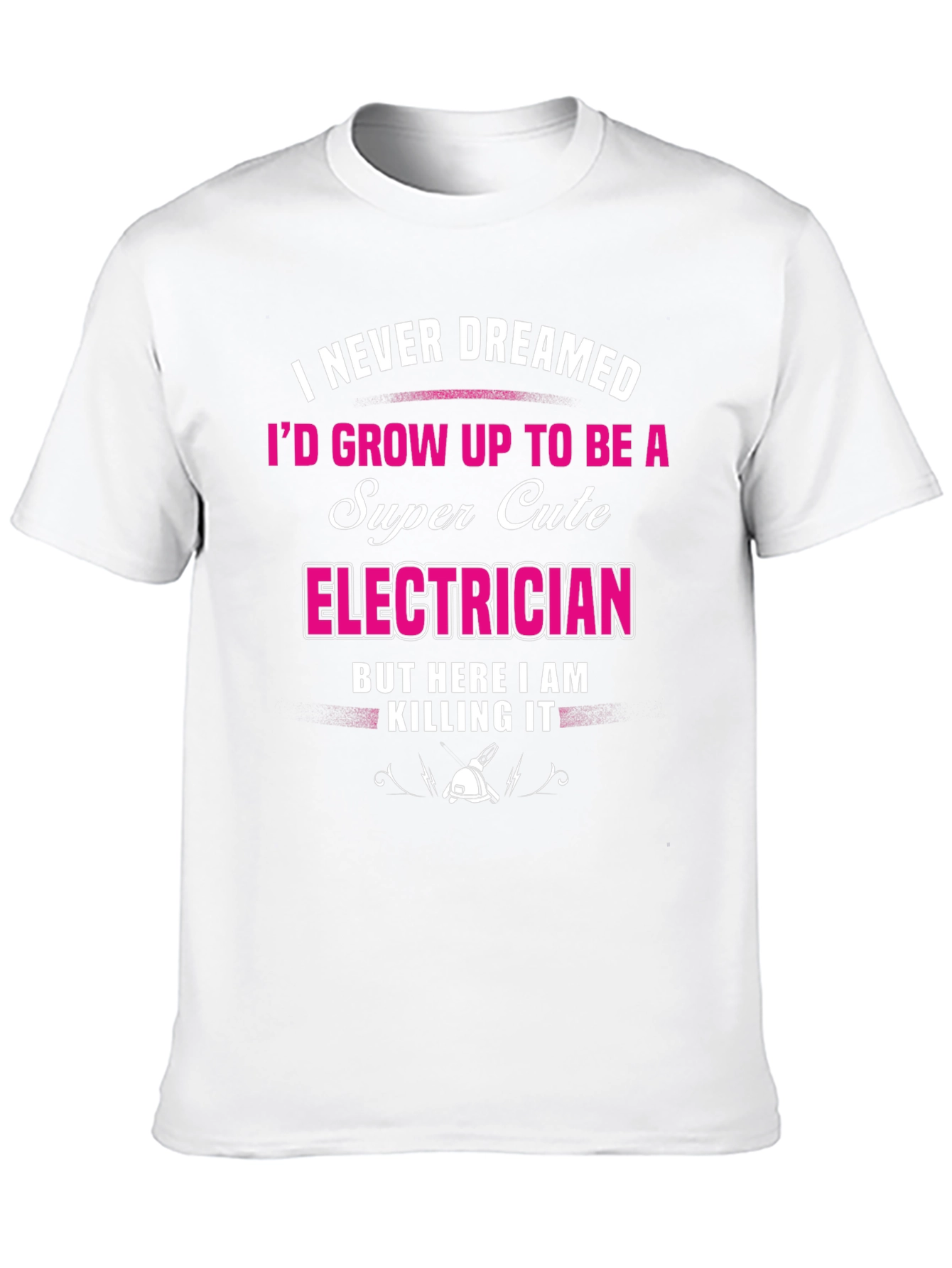Black Super Cute Electrician Graphic T-Shirt view 10