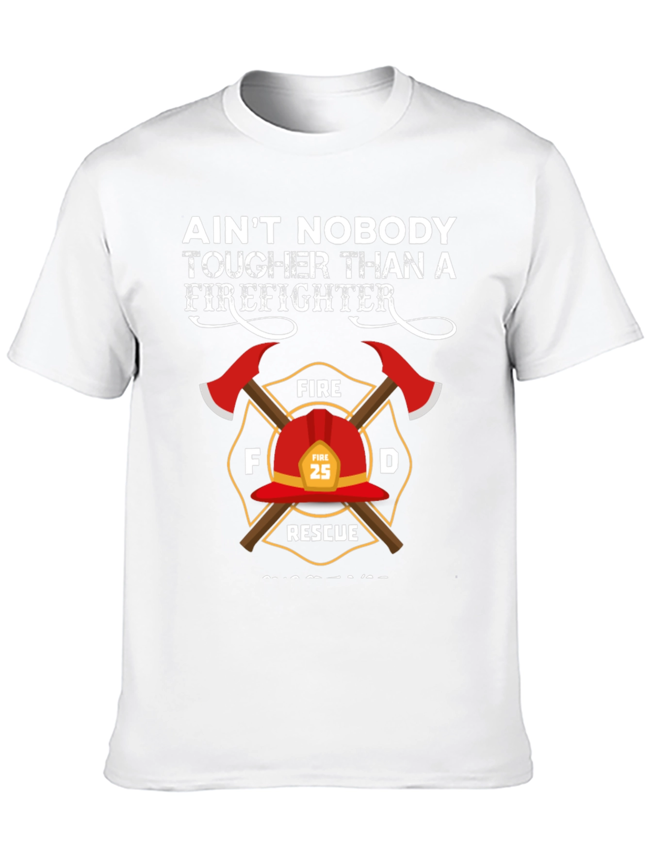 Black Firefighter T-Shirt - Tougher Than a Firefighter Tee view 10