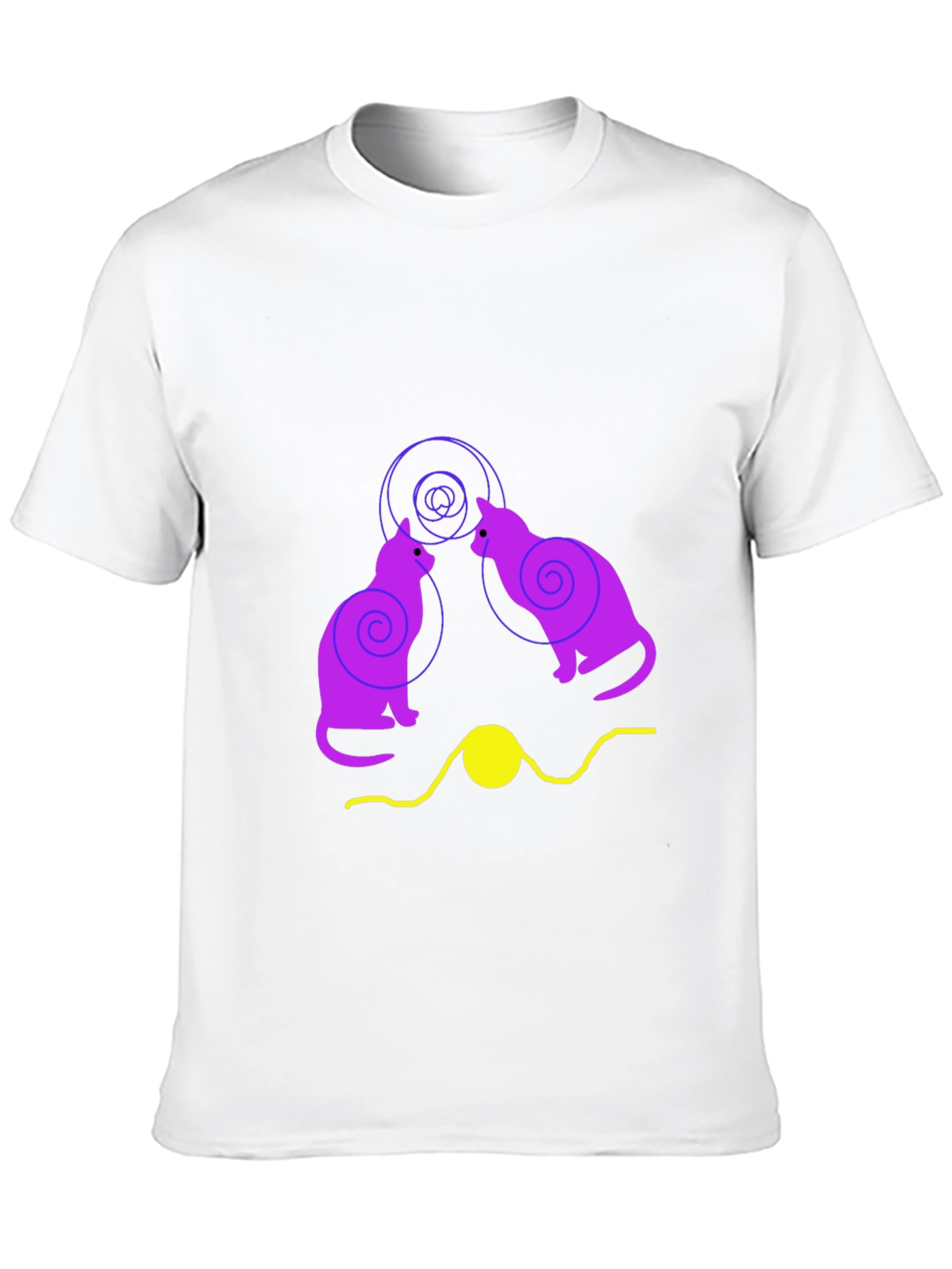 Black Cats and Yarn Graphic T-Shirt - Black view 10