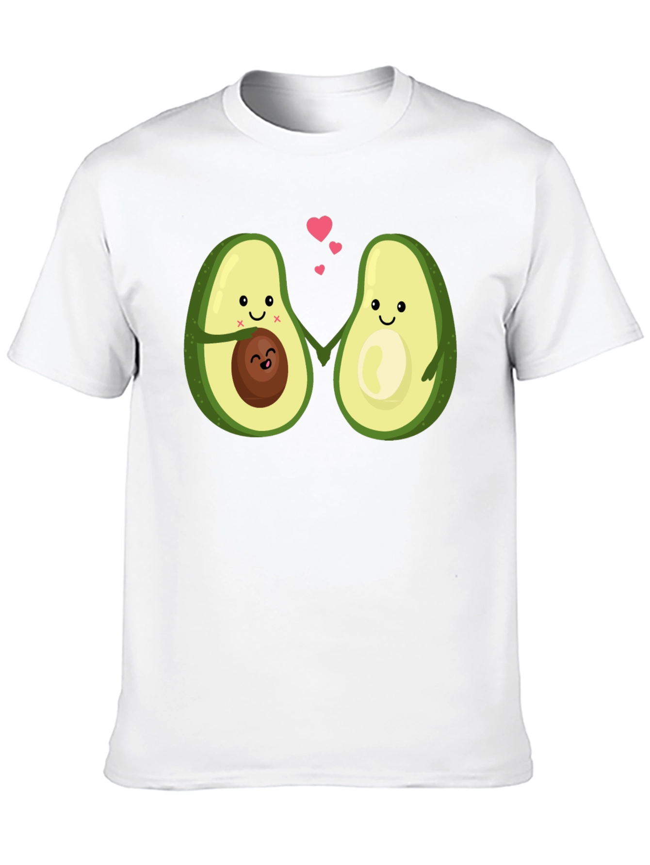 Black Cute Avocado Couple Black T-Shirt view 10