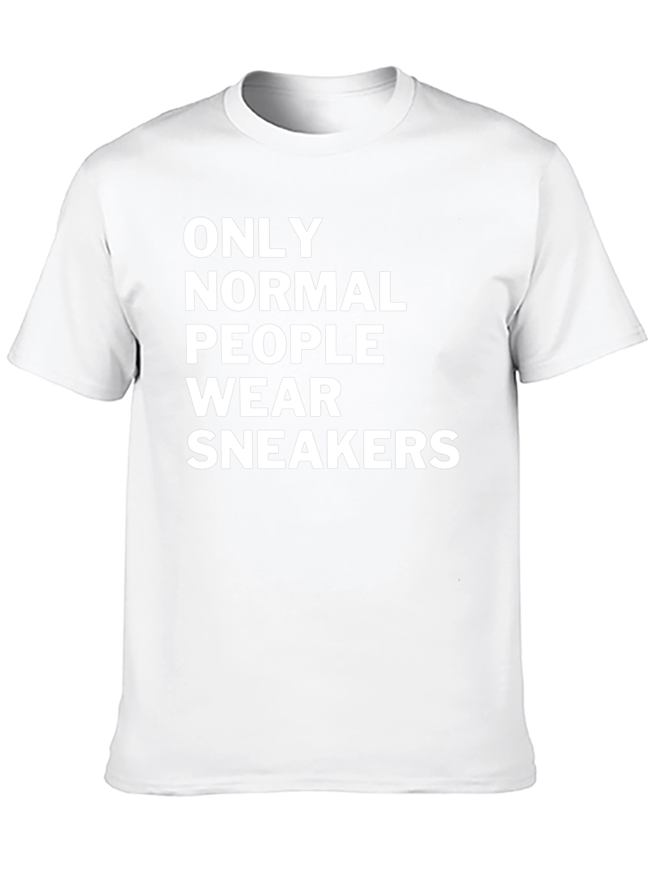 Black Only Normal People Wear Sneakers Black T-Shirt view 10