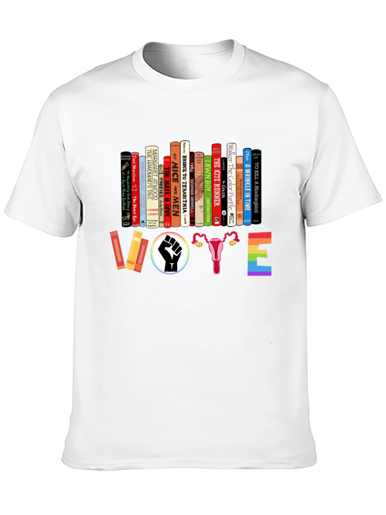 Black Feminist Book Lover Vote T-Shirt view 10