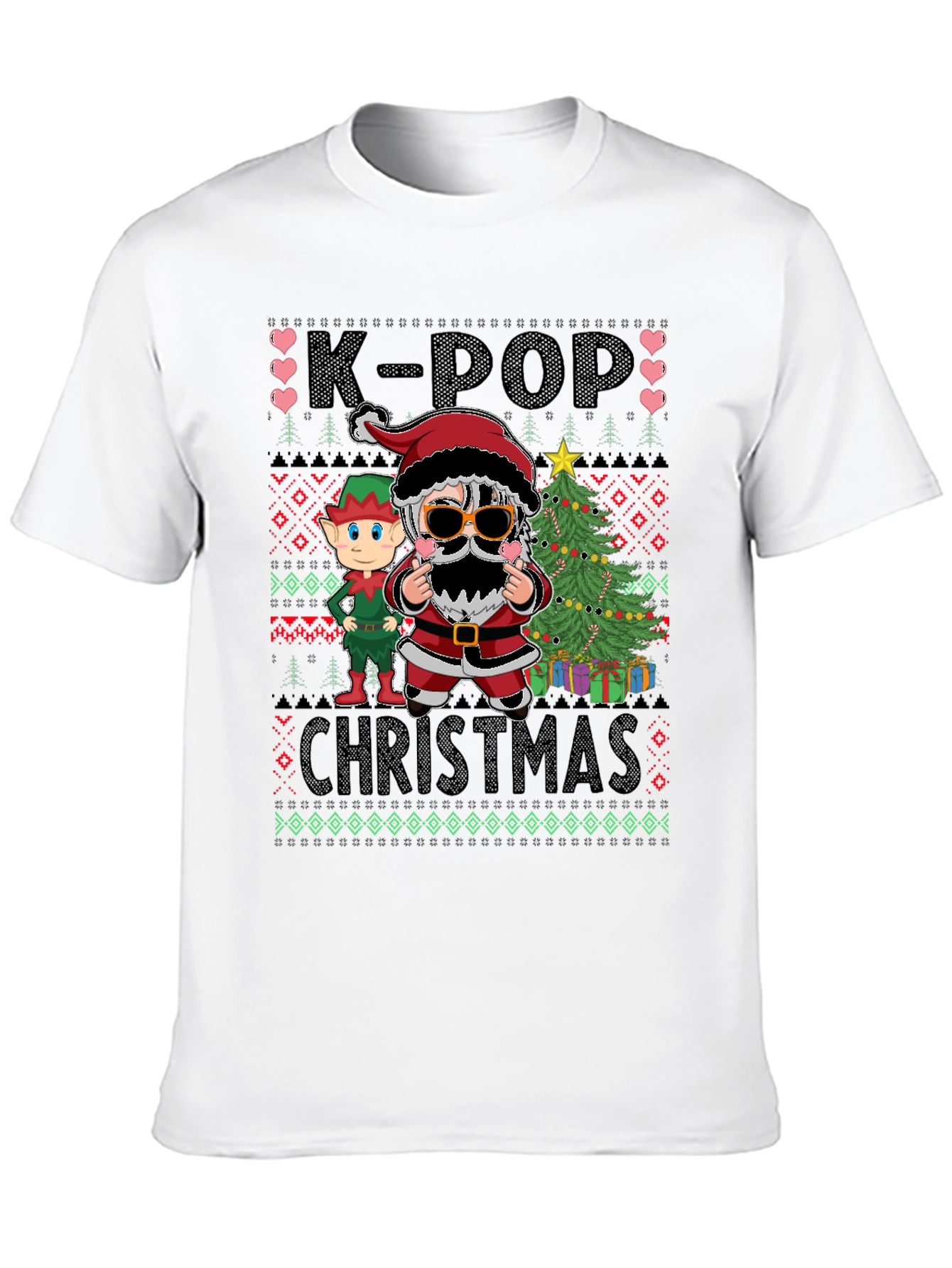 Black K-Pop Christmas T-Shirt view 10