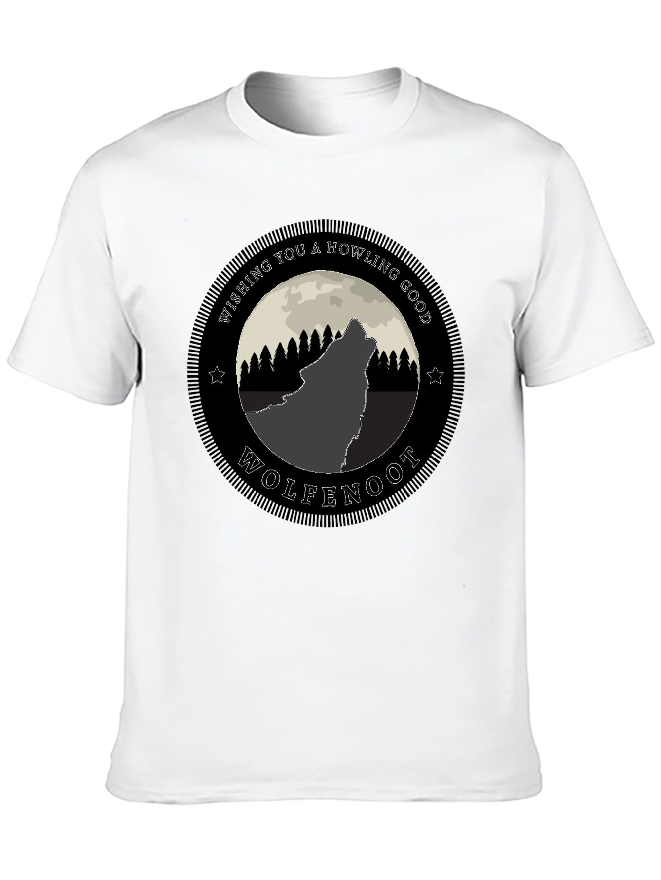 Black Wolfenoot Howling Good T-Shirt view 10