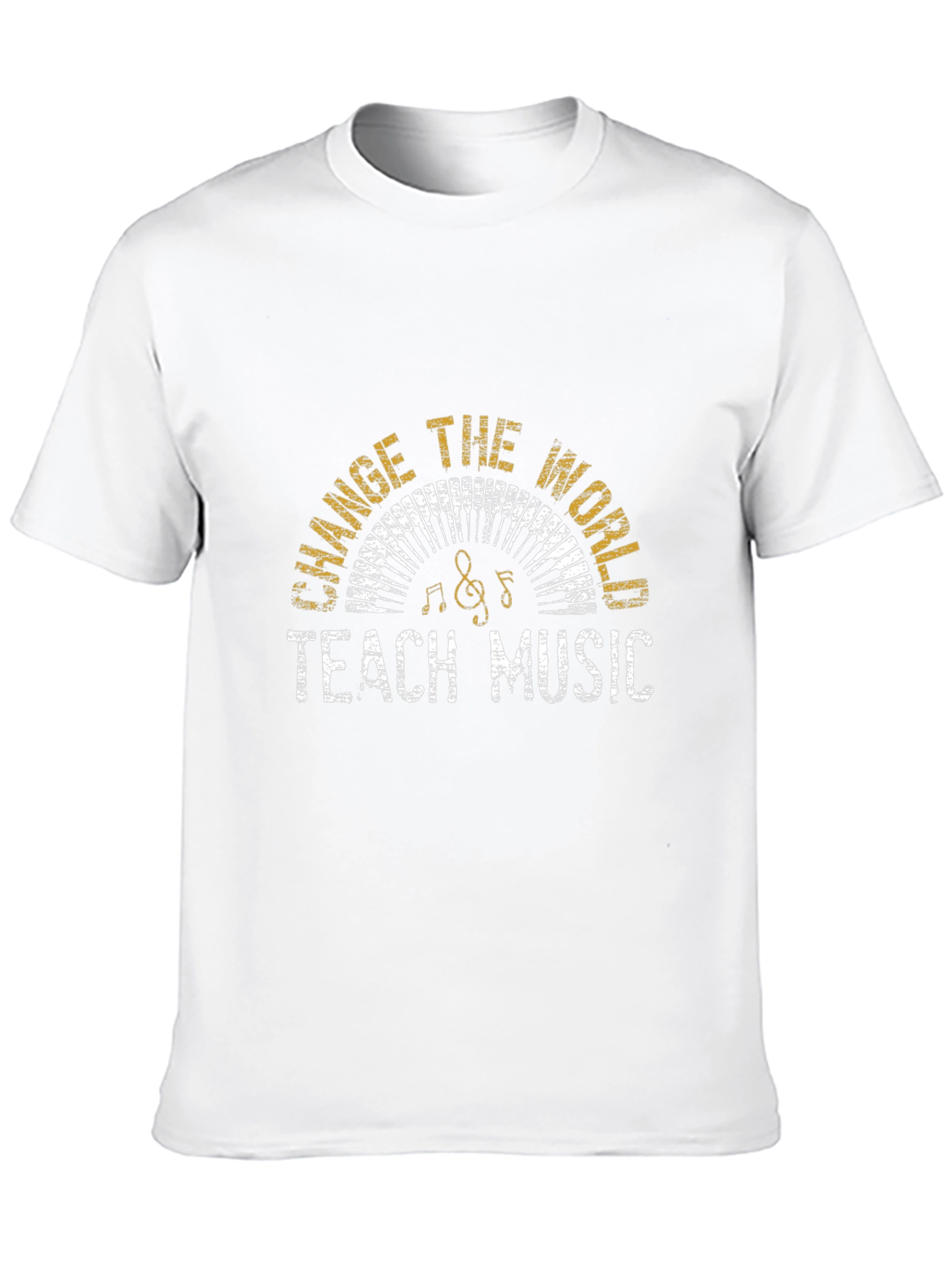 Black Teach Music Change The World T-Shirt view 10