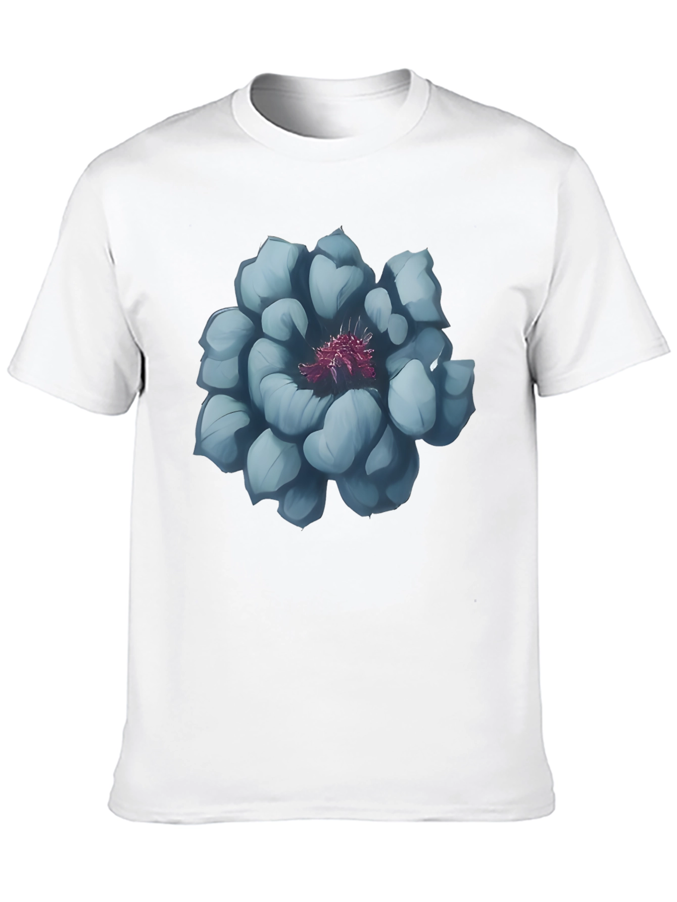 Black Men's Graphic Tee - Abstract Floral Design view 10