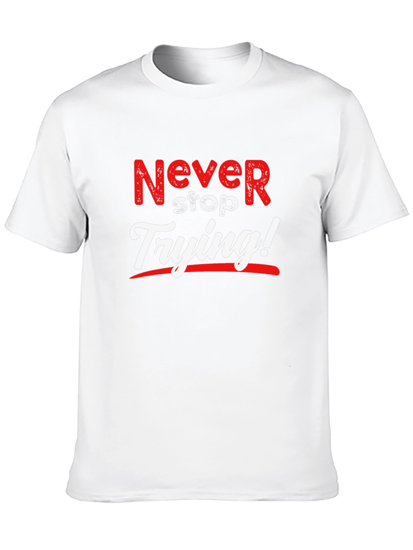Black Never Stop Trying T-Shirt, Motivational Tee view 10