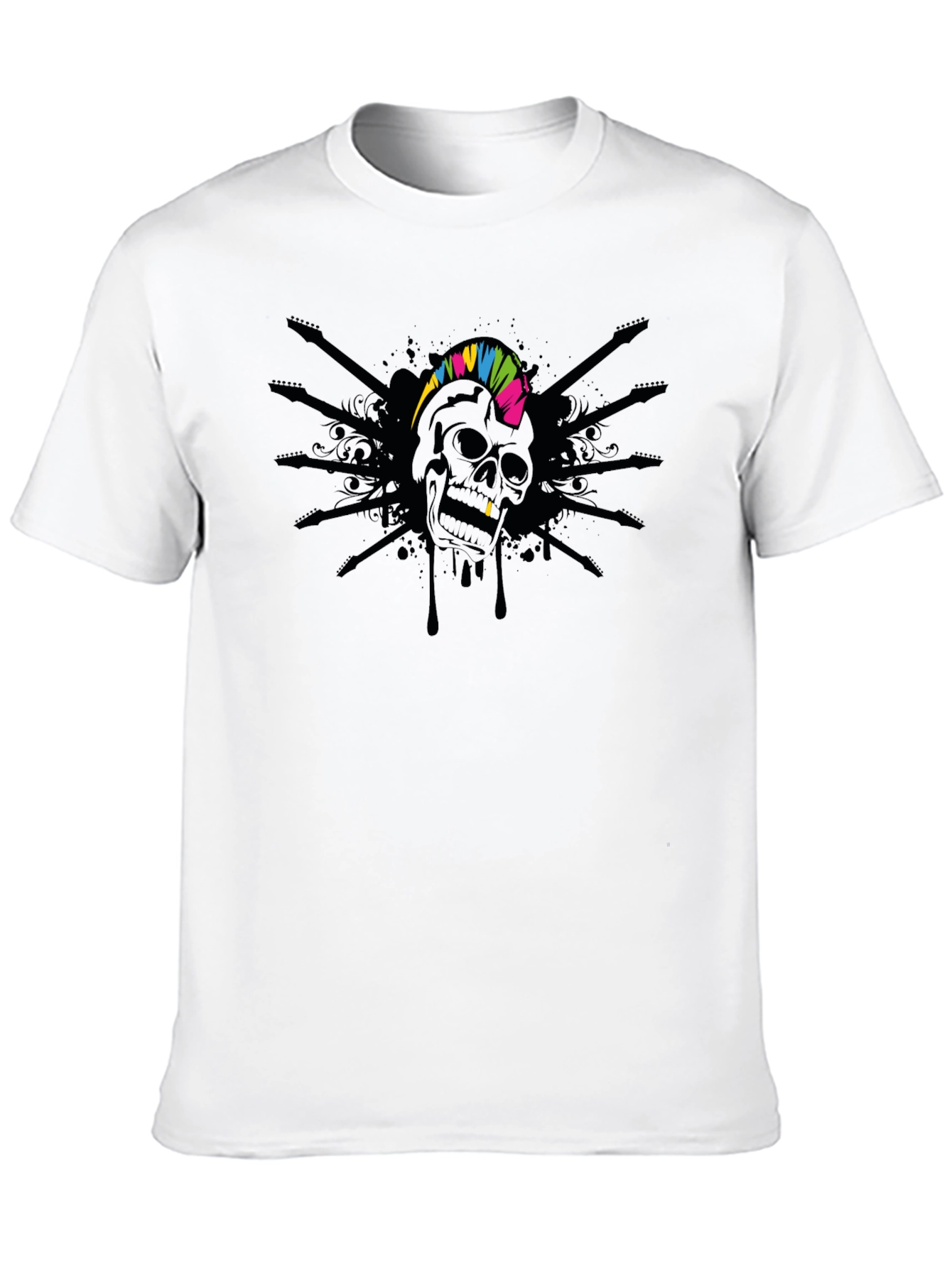 Black Skull Rocker Tee - Bold Punk Style view 10