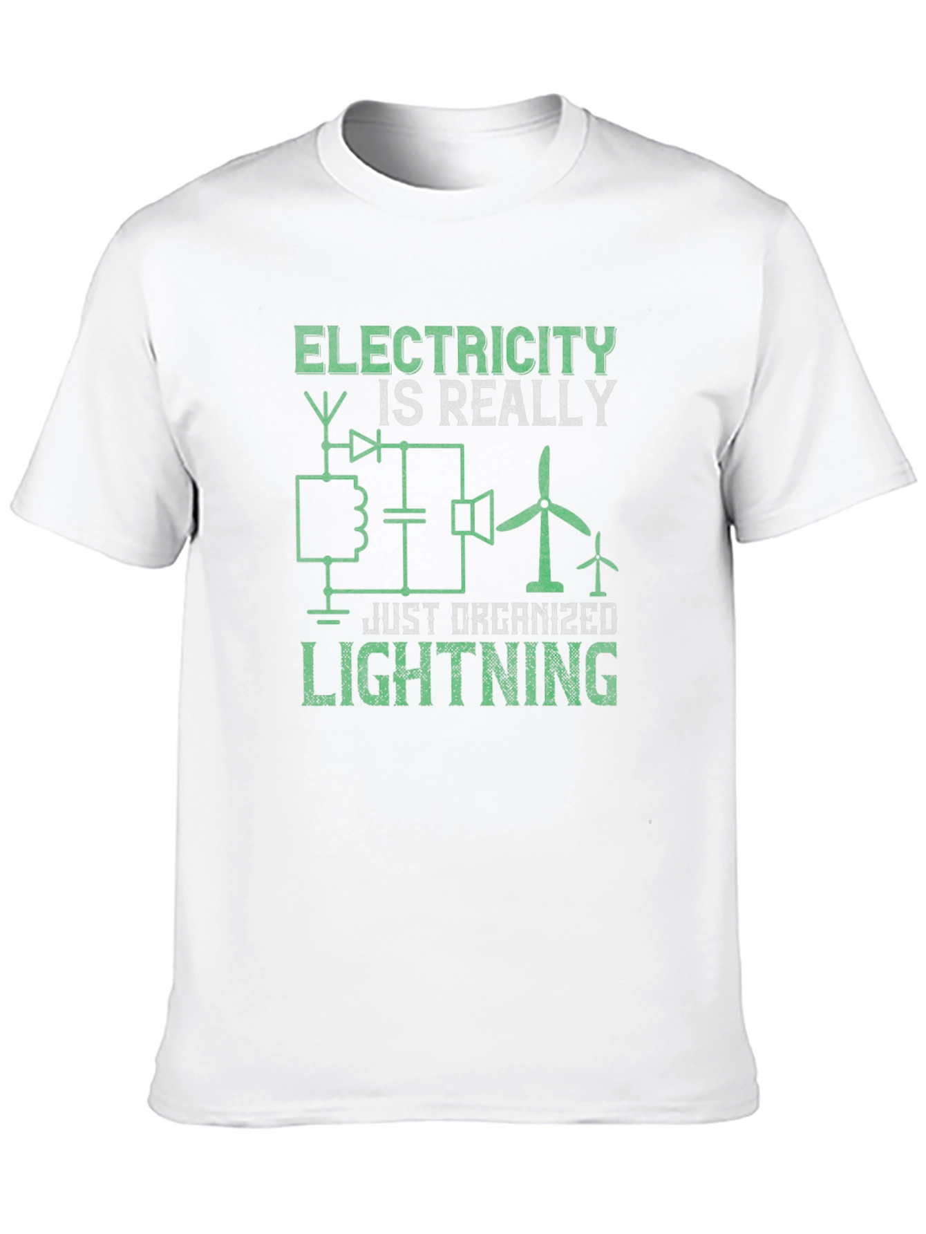 Black Electricity is Really Just Organized Lightning T-Shirt view 10