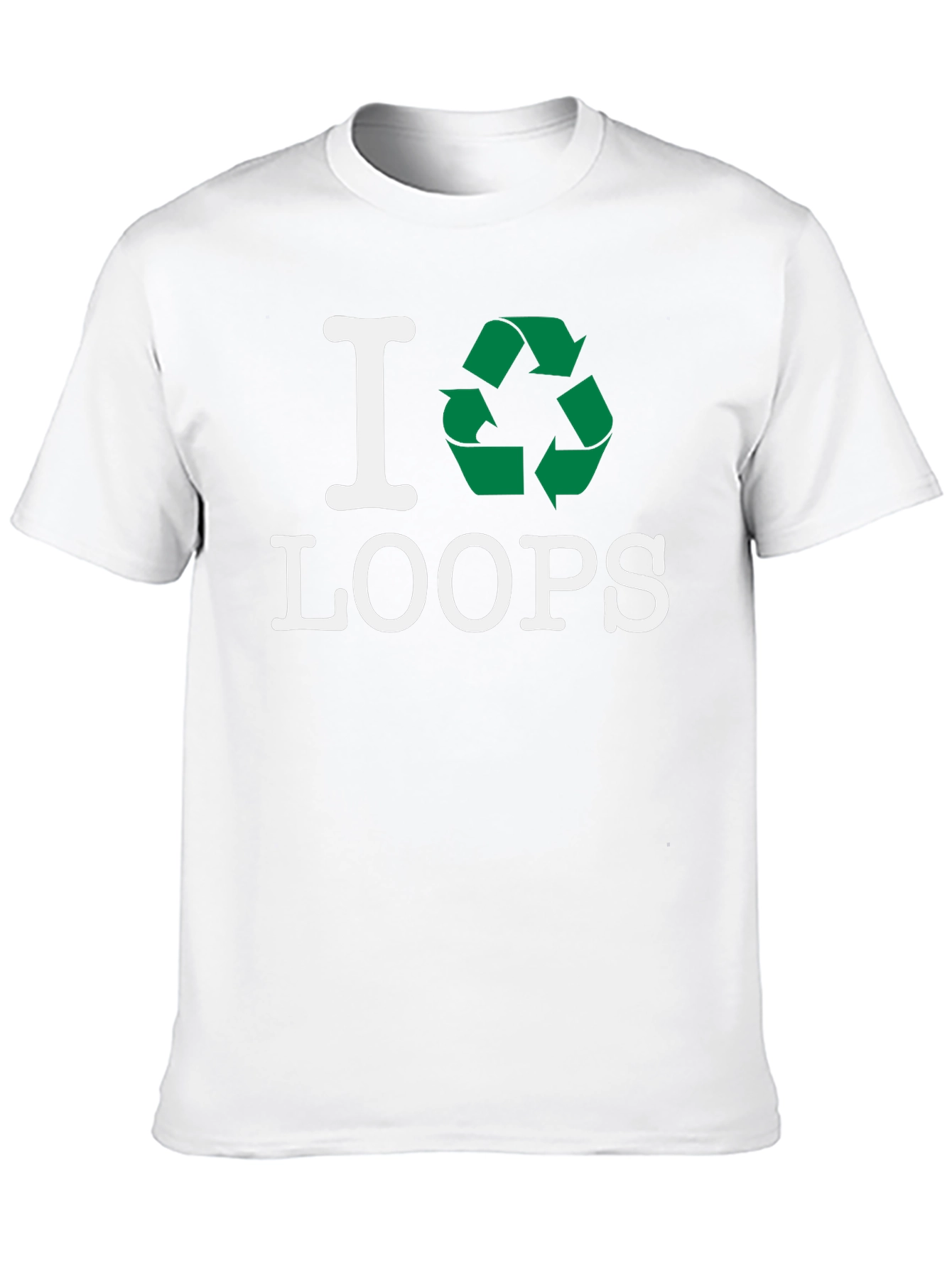 Black I Recycle Loops T-Shirt - Eco Friendly Fashion view 10