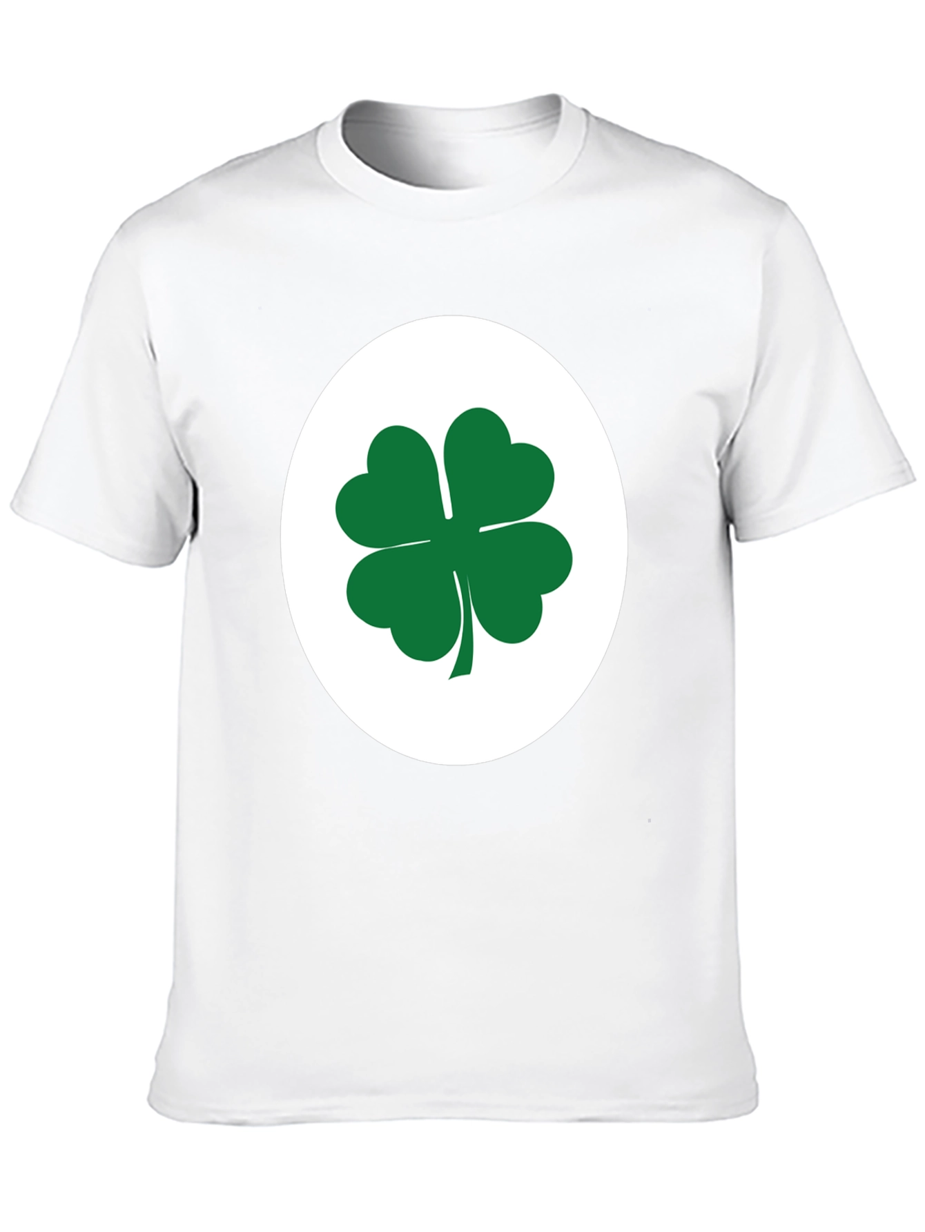 Black Lucky Shamrock Tee - Black Cotton Blend T-Shirt view 10