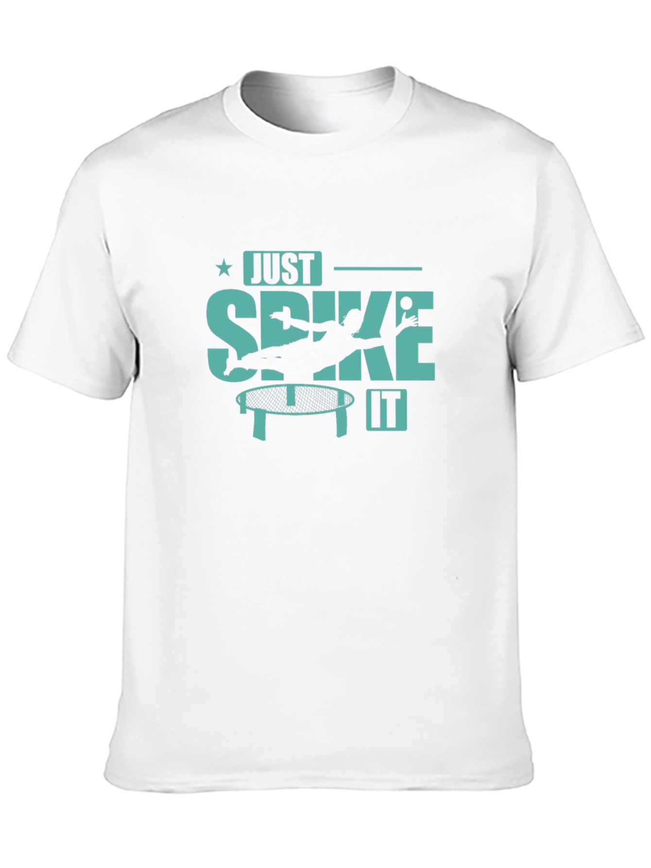 Black Just Spike It T-Shirt - Sporty Roundnet Design view 10