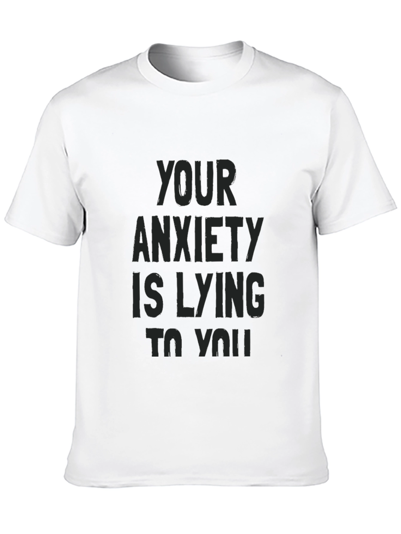 Black Anxiety Awareness T-Shirt - Black view 10