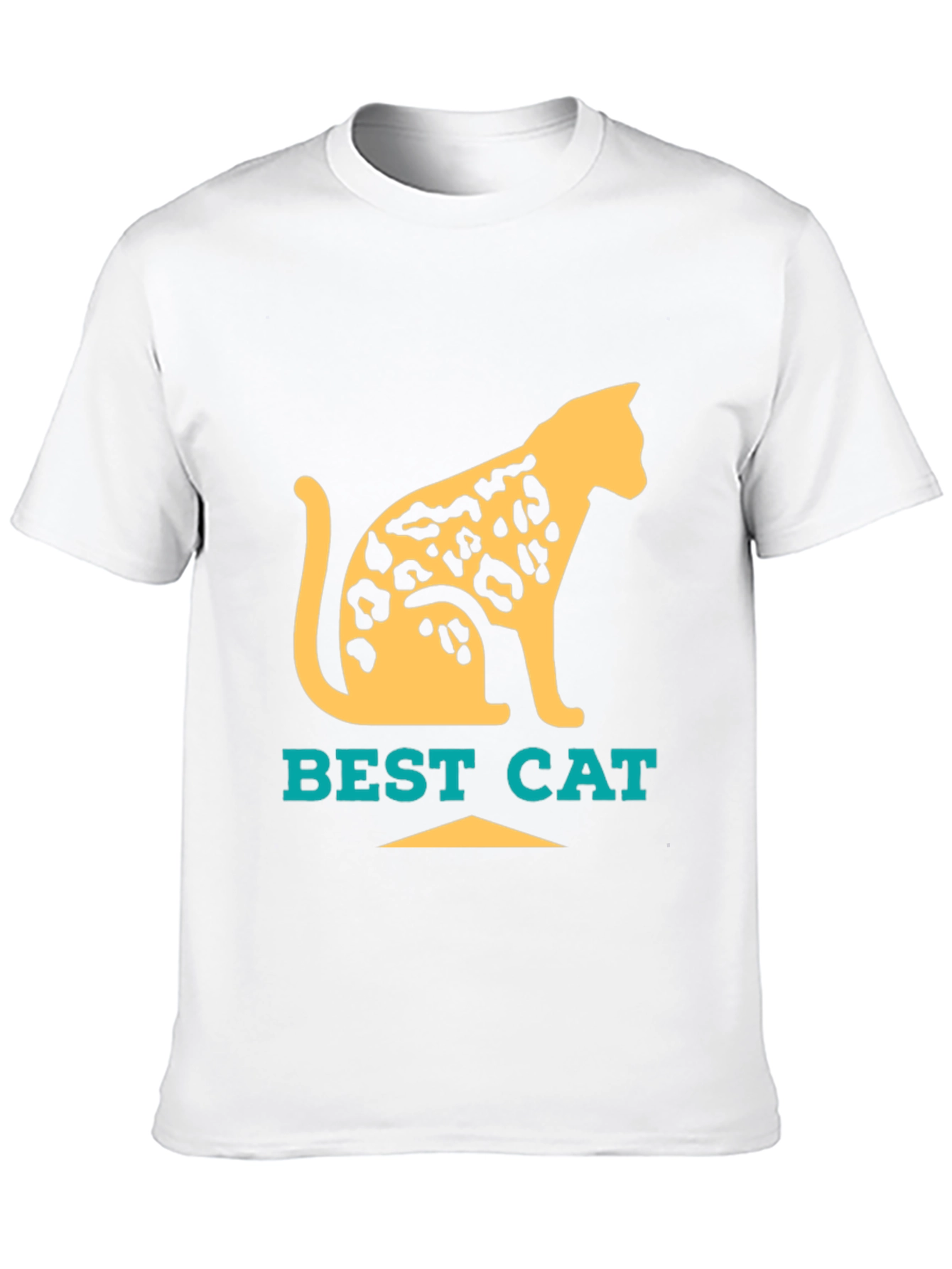 Black Best Cat Leopard Print T-Shirt - Cool Graphic Tee view 10