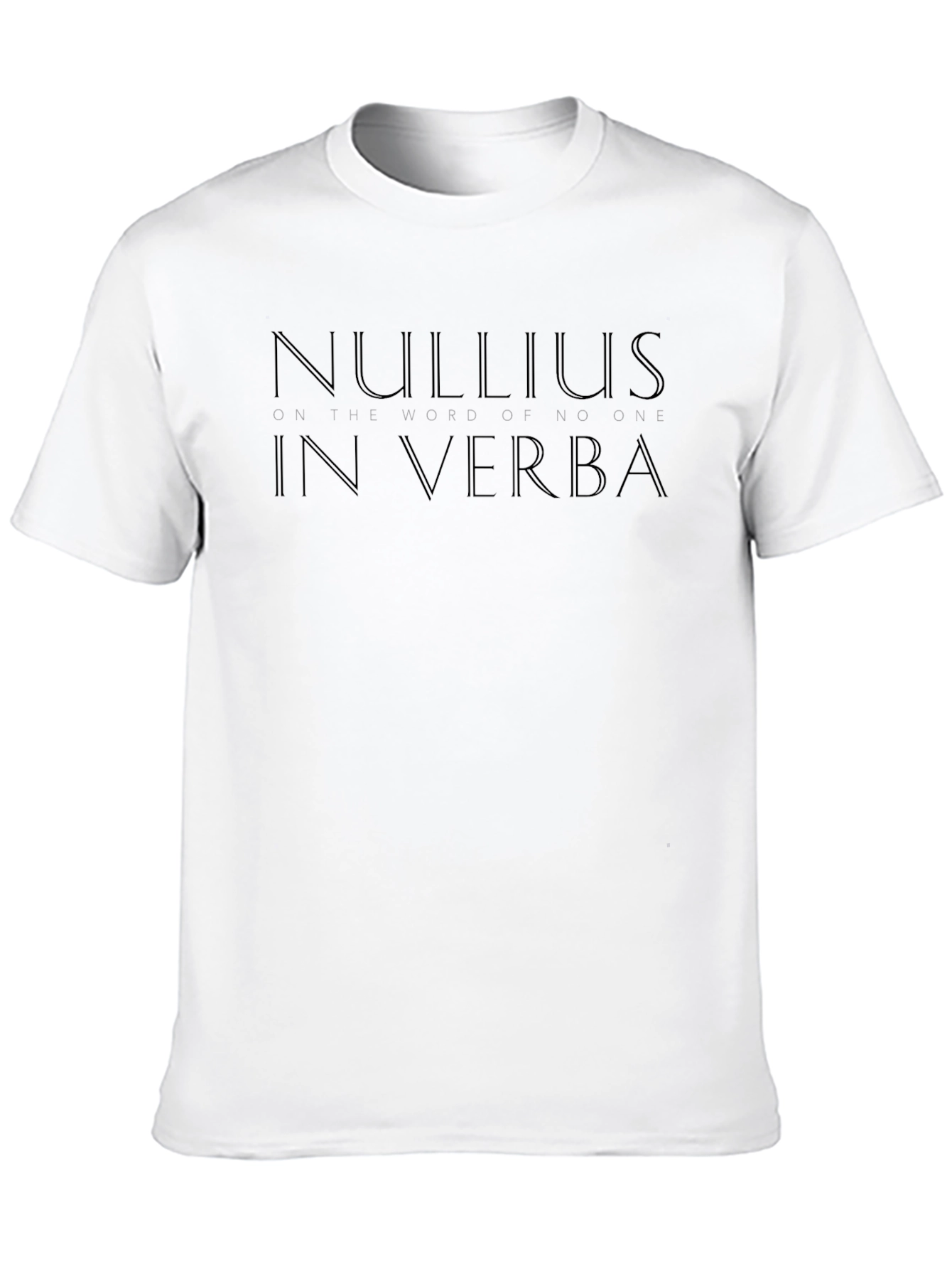 Nullius in Verba T-Shirt - Classic Black Tee - 10