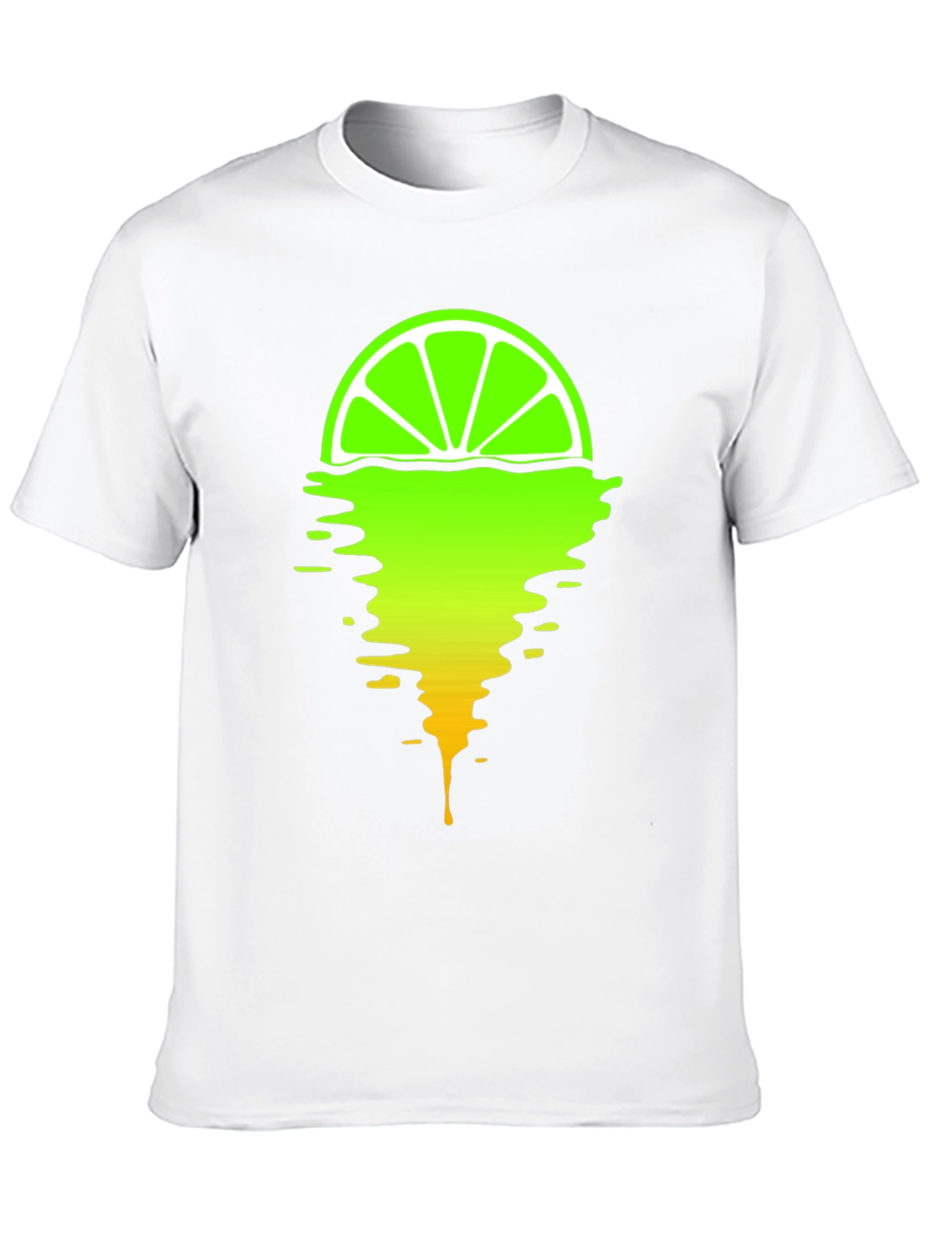 Black Melting Lime Graphic T-Shirt - Stylish Men's Tee view 10