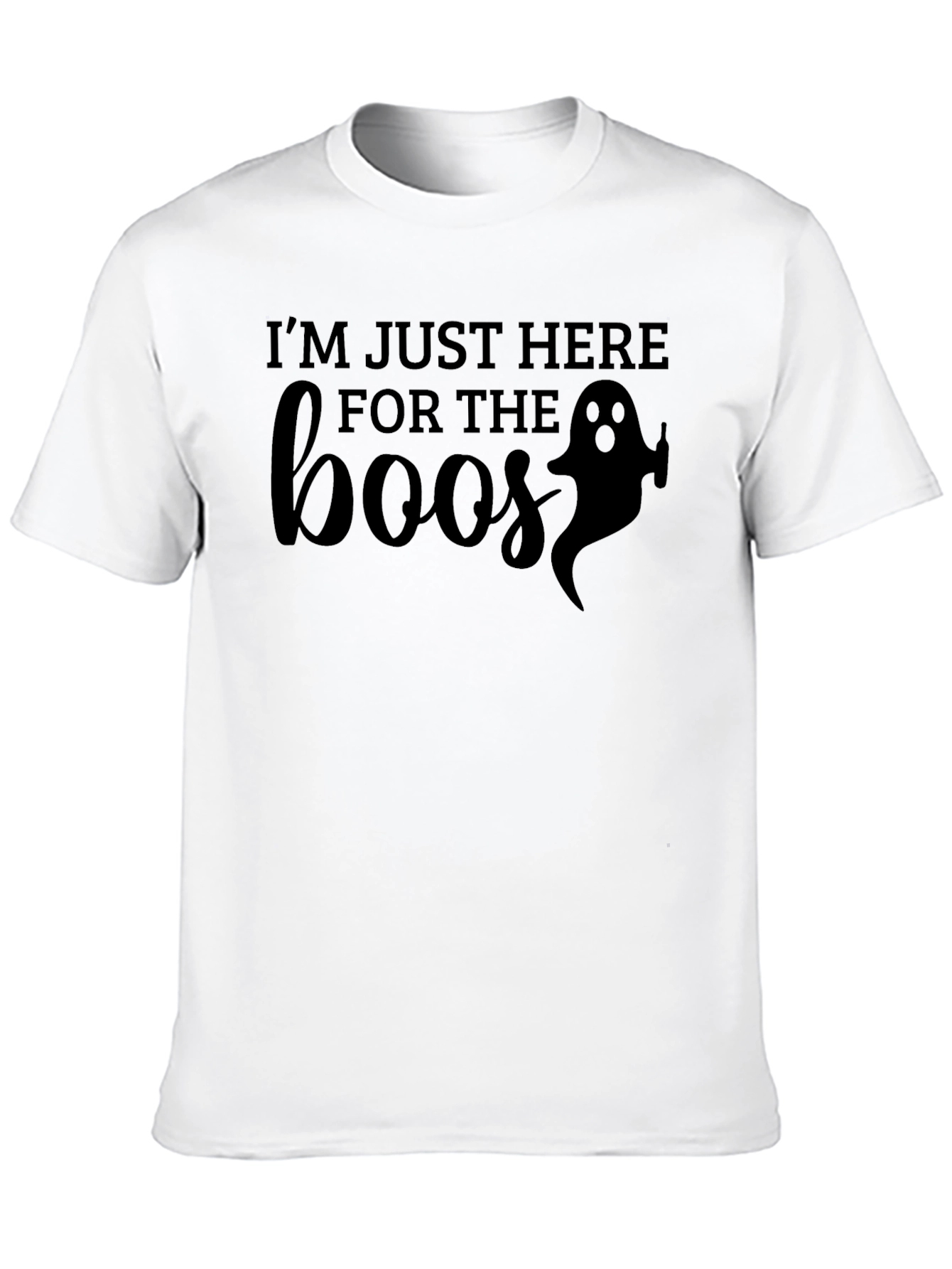 Black Halloween Boo Ghost Graphic Tee view 10