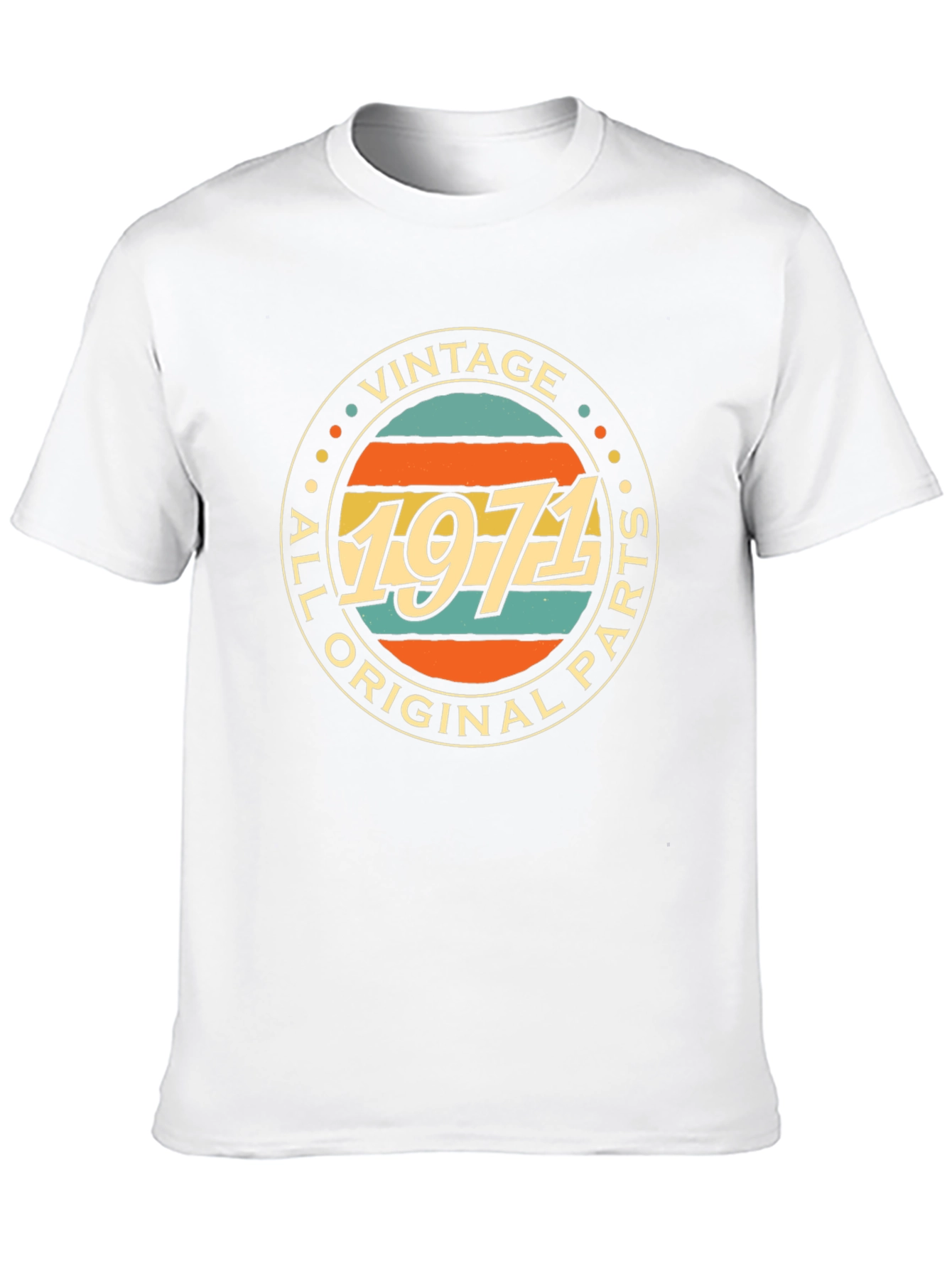 Black Vintage 1971 All Original Parts Black T-Shirt view 10