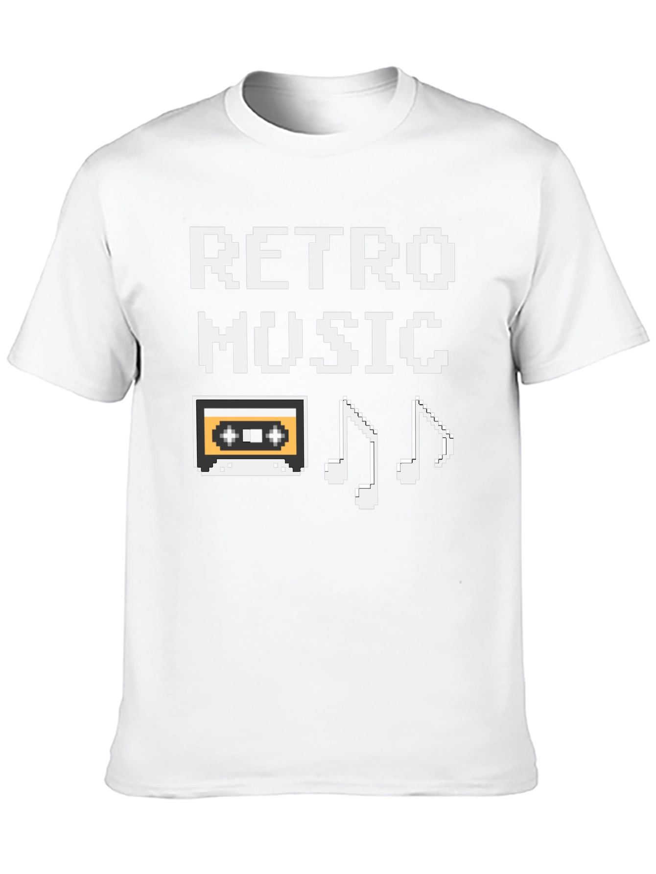 Black Retro Music Pixel T-Shirt - Vintage 8-Bit Style! view 10