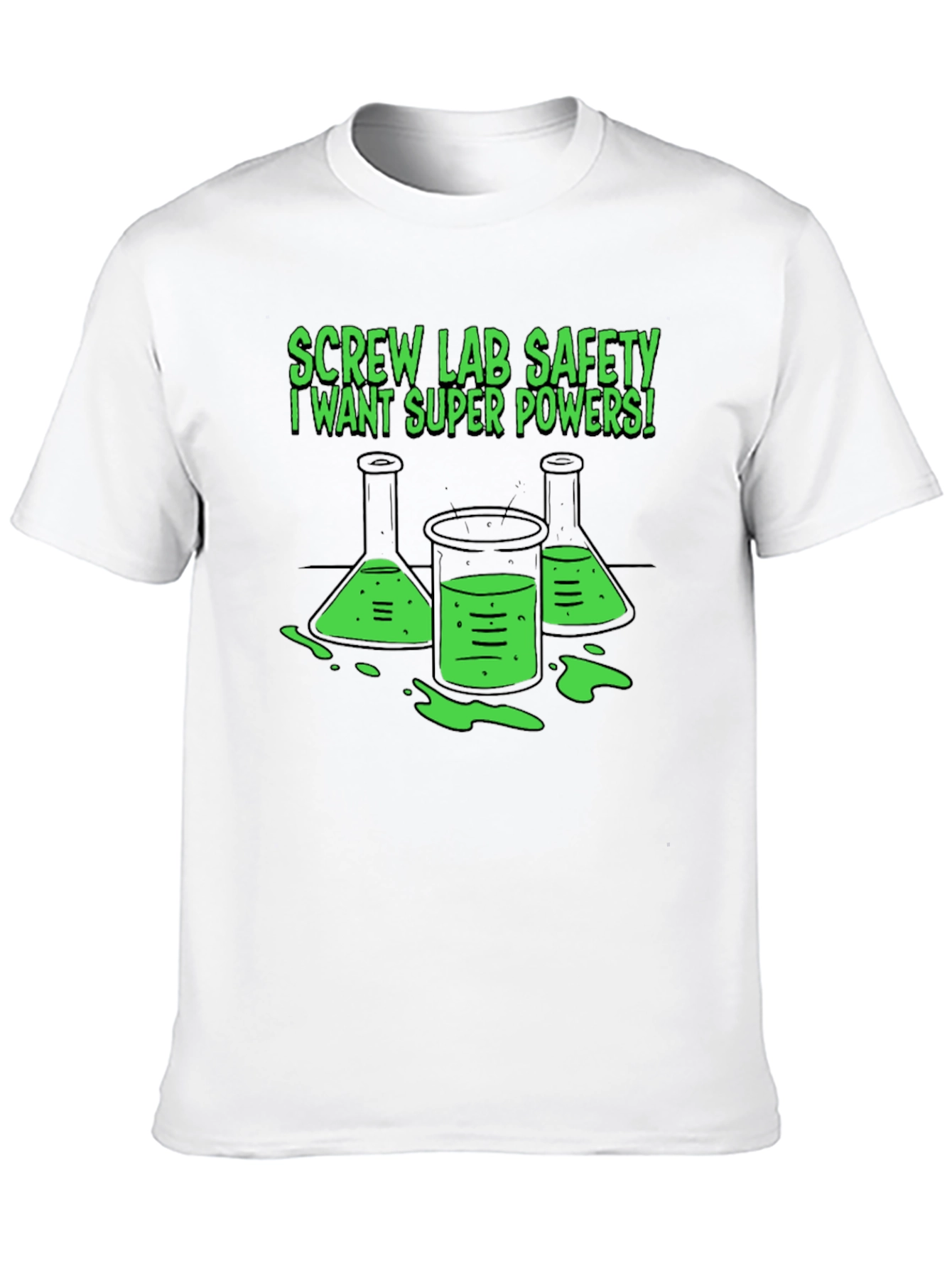 Black Screw Lab Safety T-Shirt - I Want Super Powers! view 10
