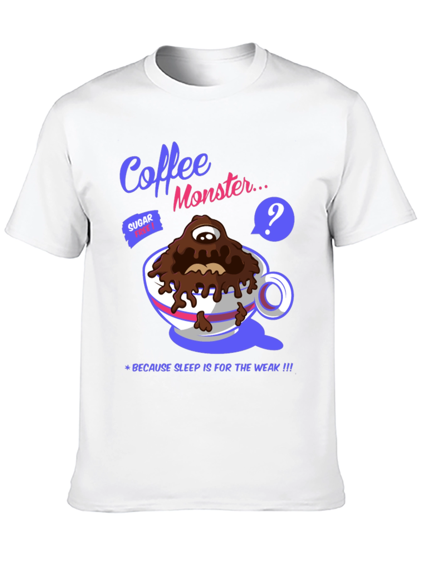 Black Coffee Monster Graphic T-Shirt - Sleep is for the Weak! view 10