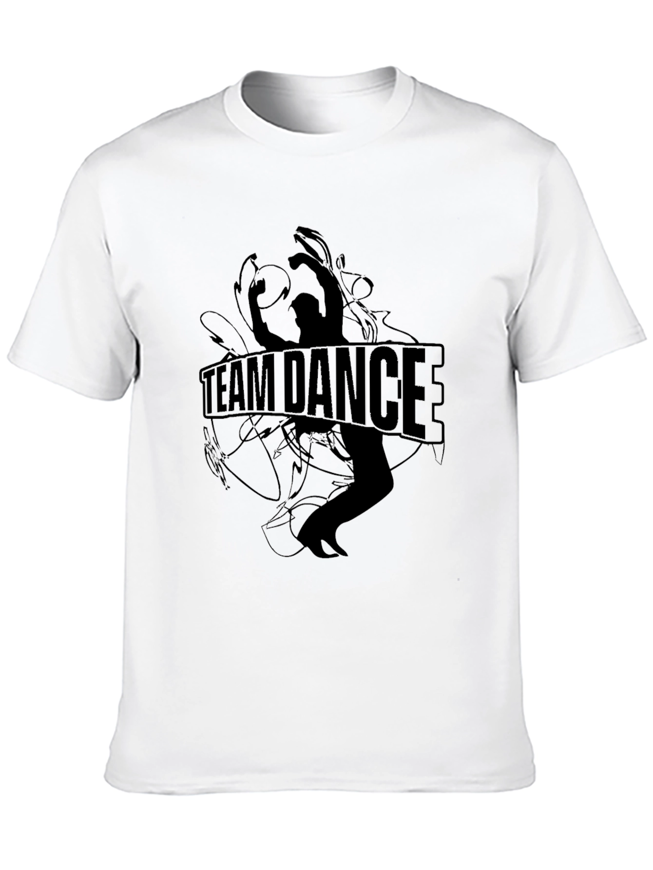 Black Team Dance Graphic Tee - Black Unisex T-Shirt view 10