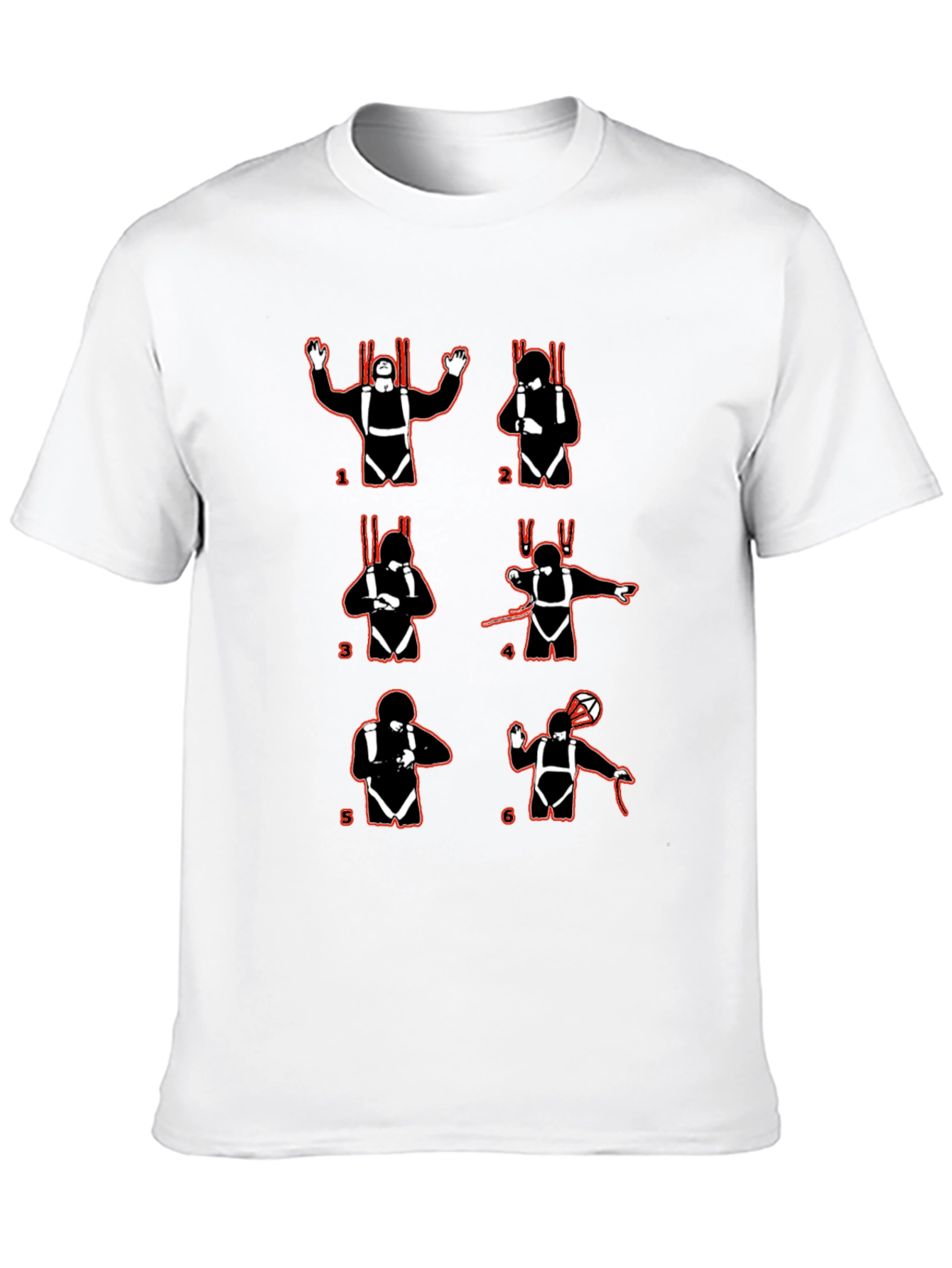 Black Skydiving Guide T-Shirt view 10