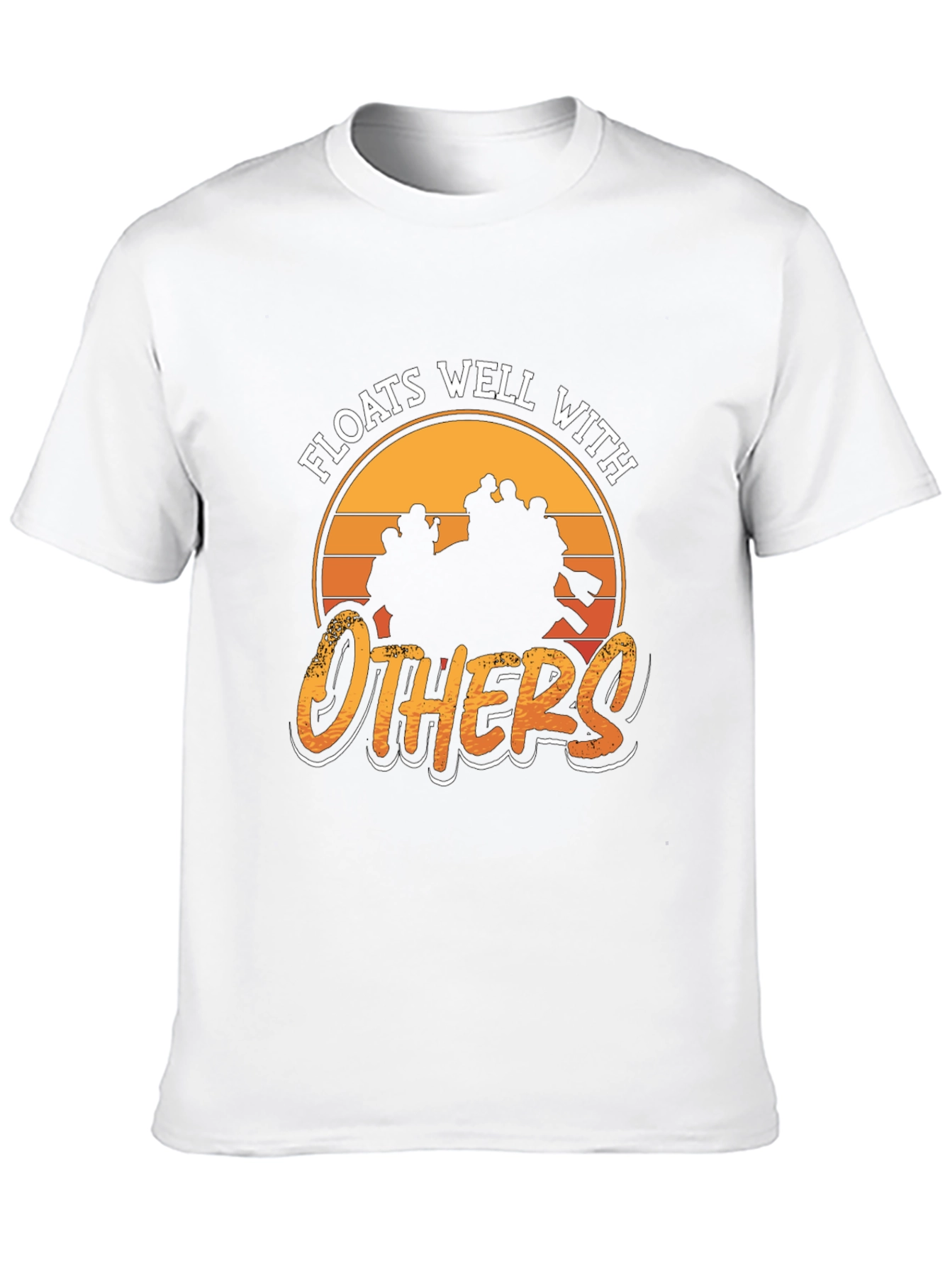 Black Floats Well With Others Rafting T-Shirt view 10