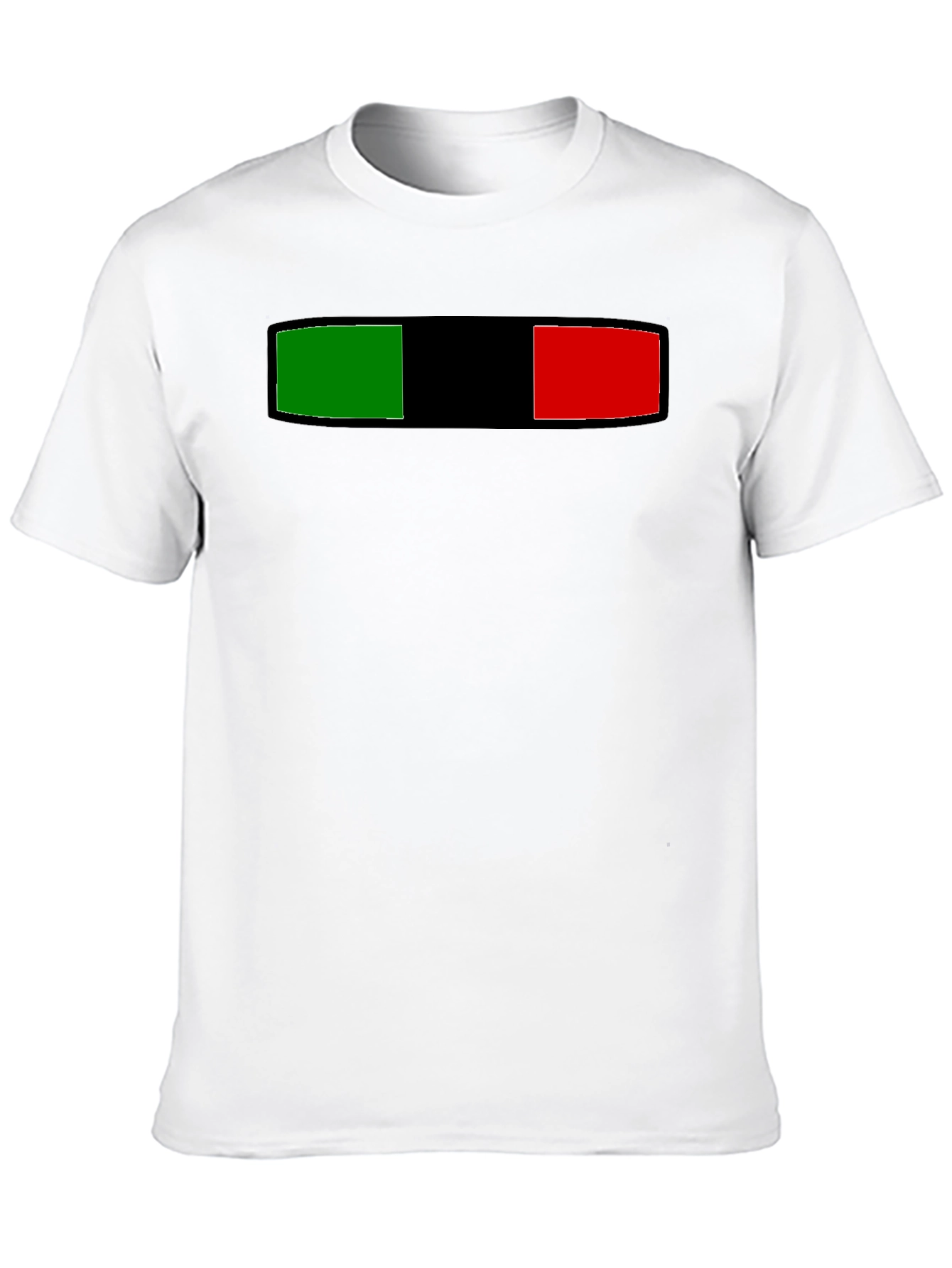 Black Striped Green Black and Red Graphic Tee view 10