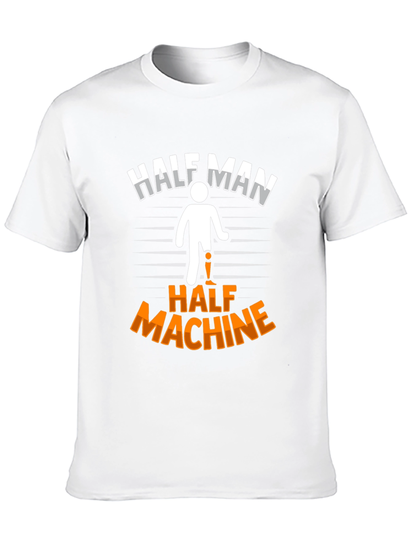 Black Half Man Half Machine Graphic Tee view 10