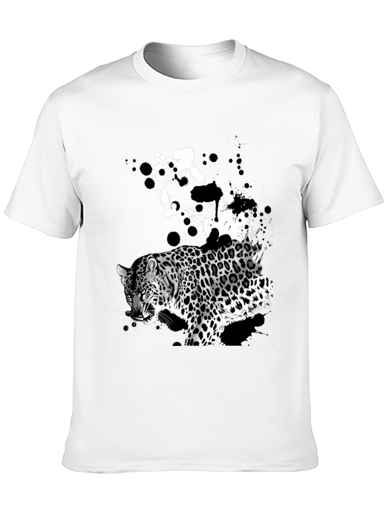 Black Leopard Print Graphic Tee view 10