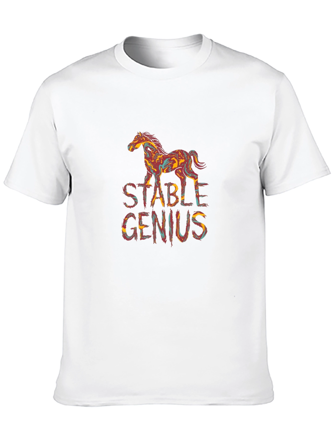 Black Stable Genius Graphic Tee - Unique Horse Design view 10