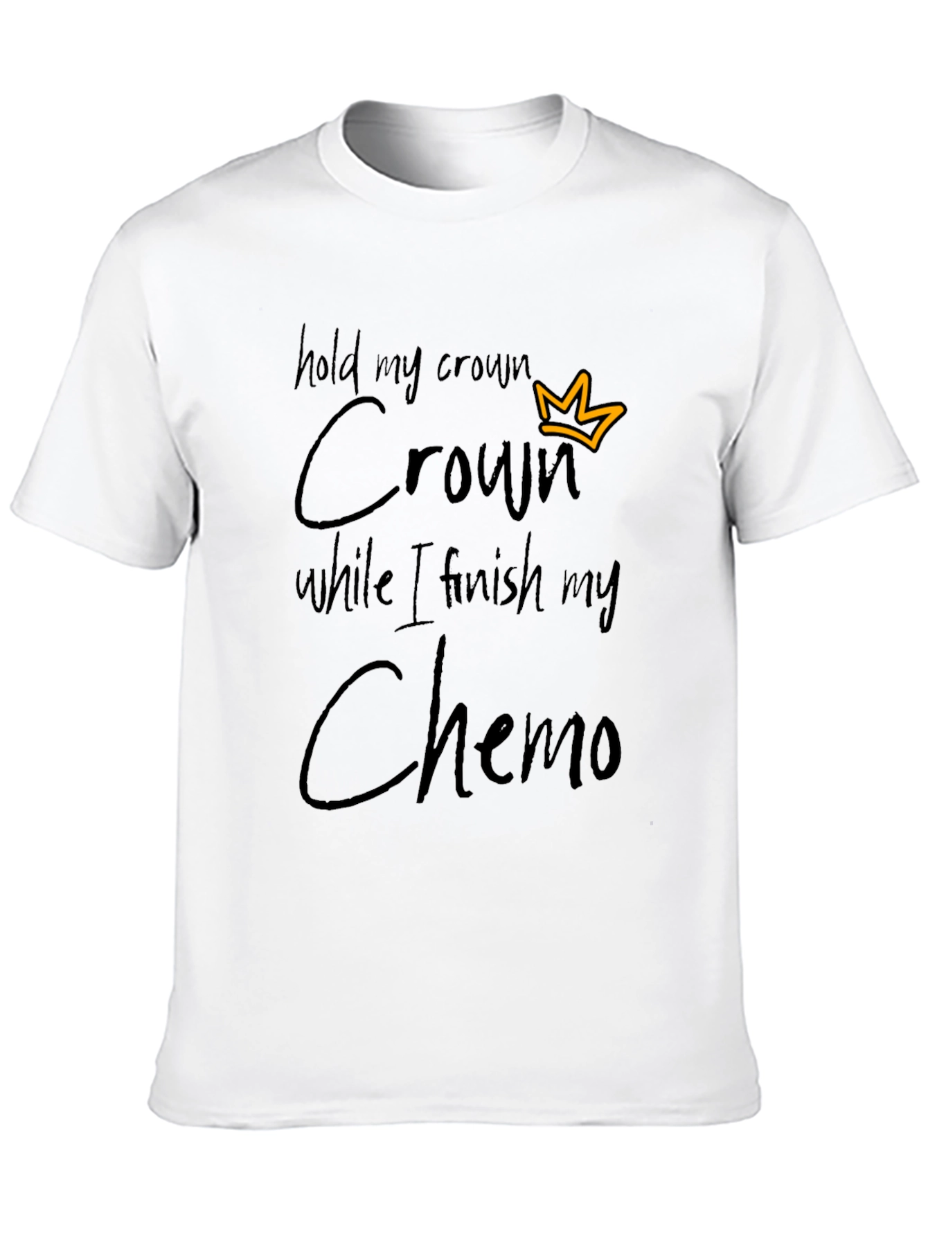 Black Chemo Warrior T-Shirt Hold My Crown view 10