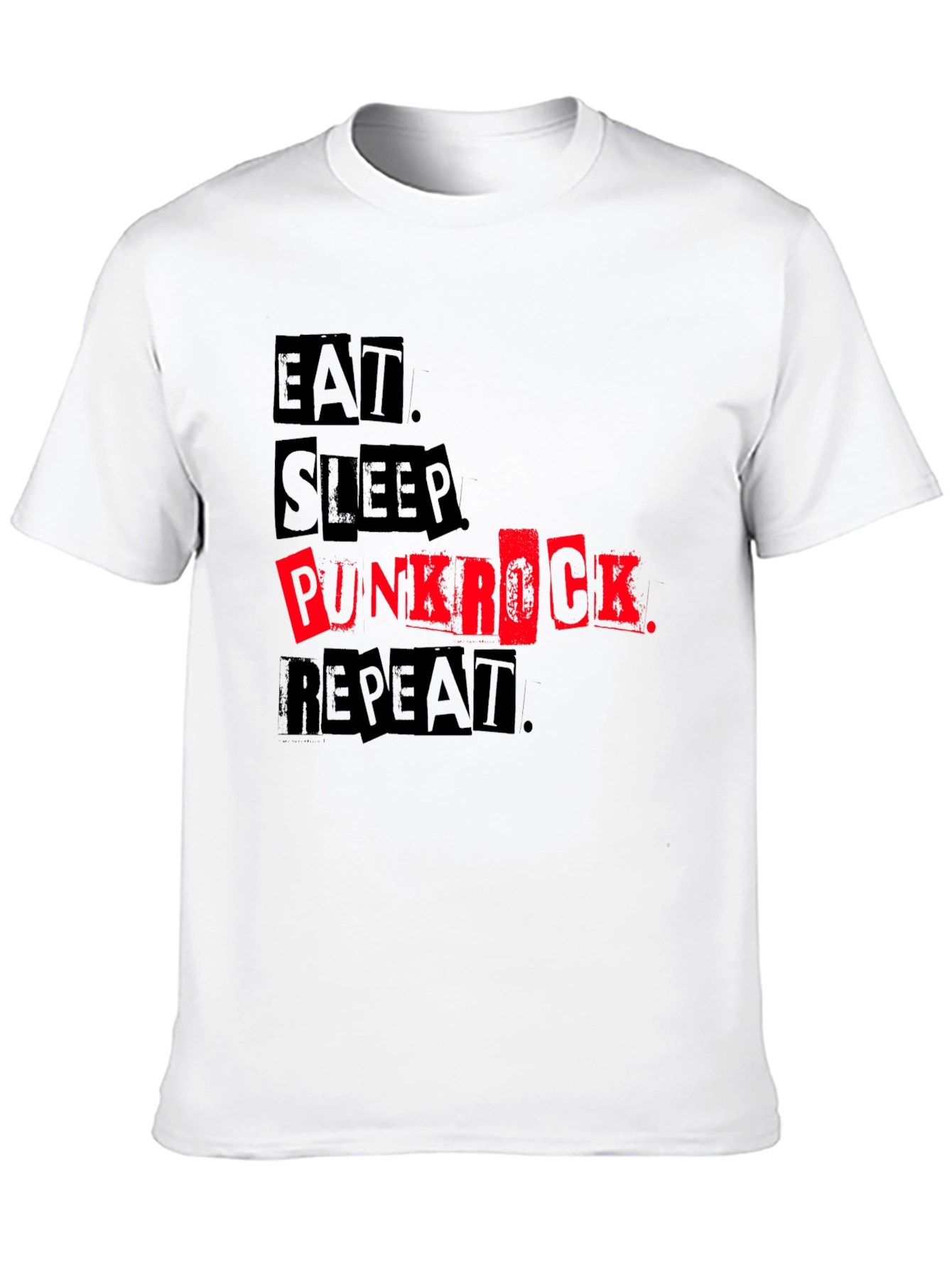 Black Eat Sleep Punk Rock Repeat Black Tee view 10