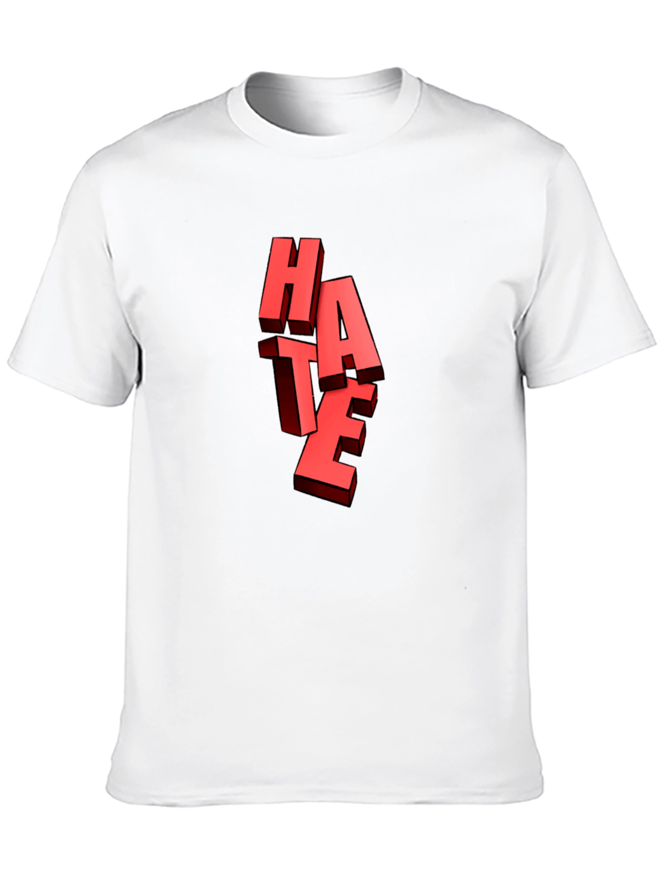 Black Bold "HATE" Graphic Tee - Edgy Statement Shirt view 10