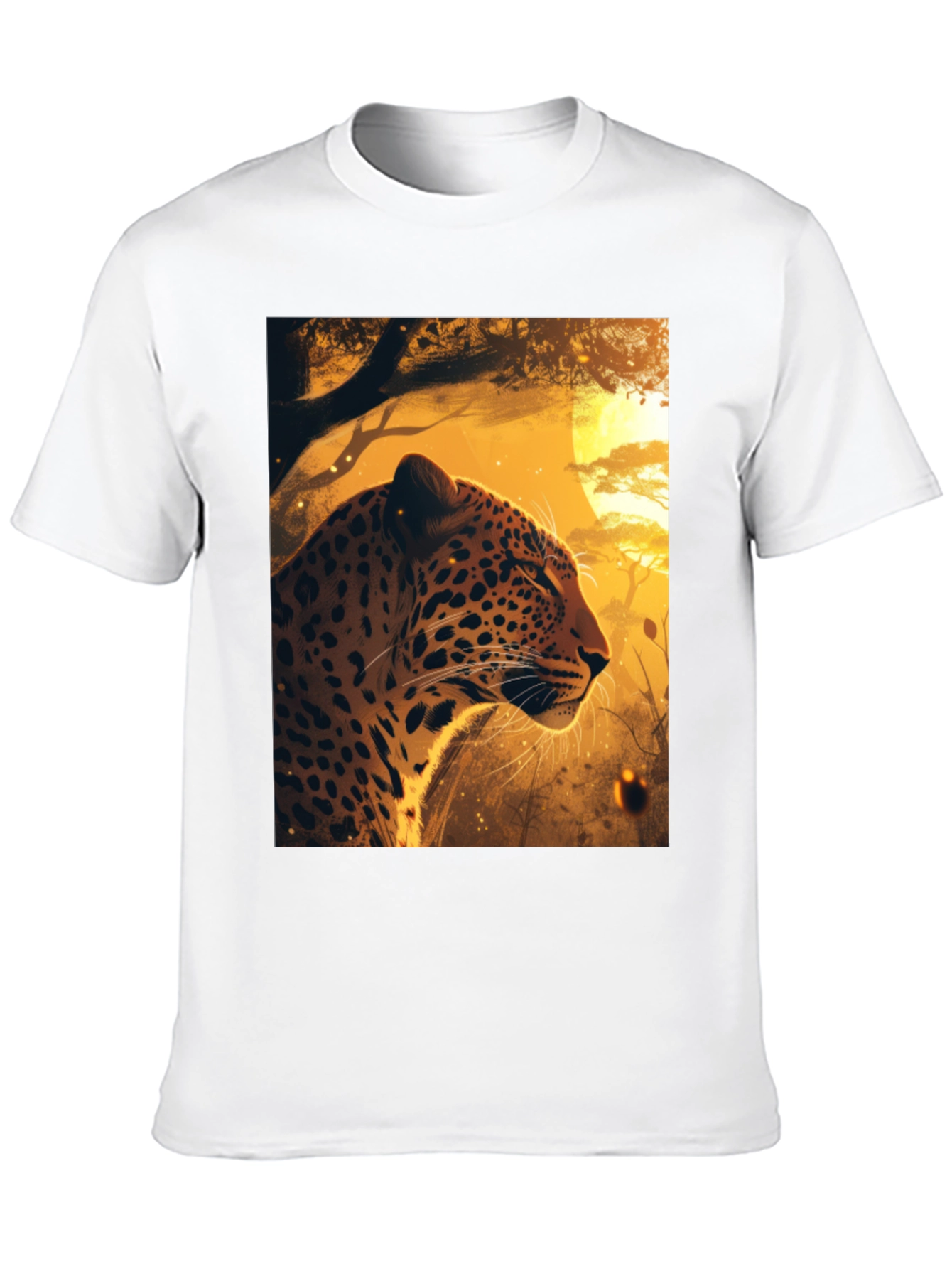 Black Leopard Graphic Tee - Wild Style Black T-Shirt view 10