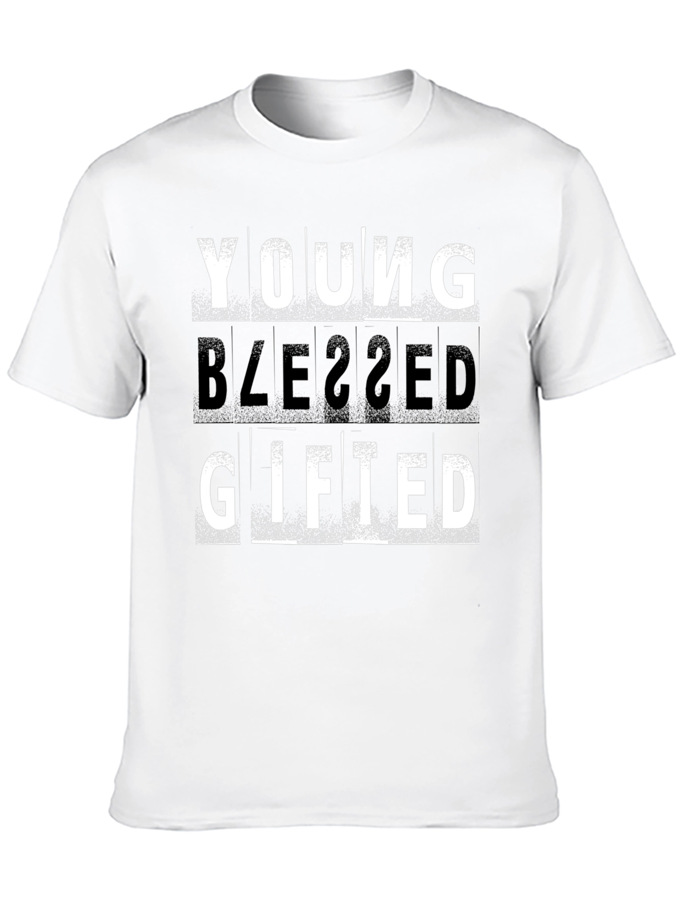Black Young Blessed Gifted T-Shirt view 10
