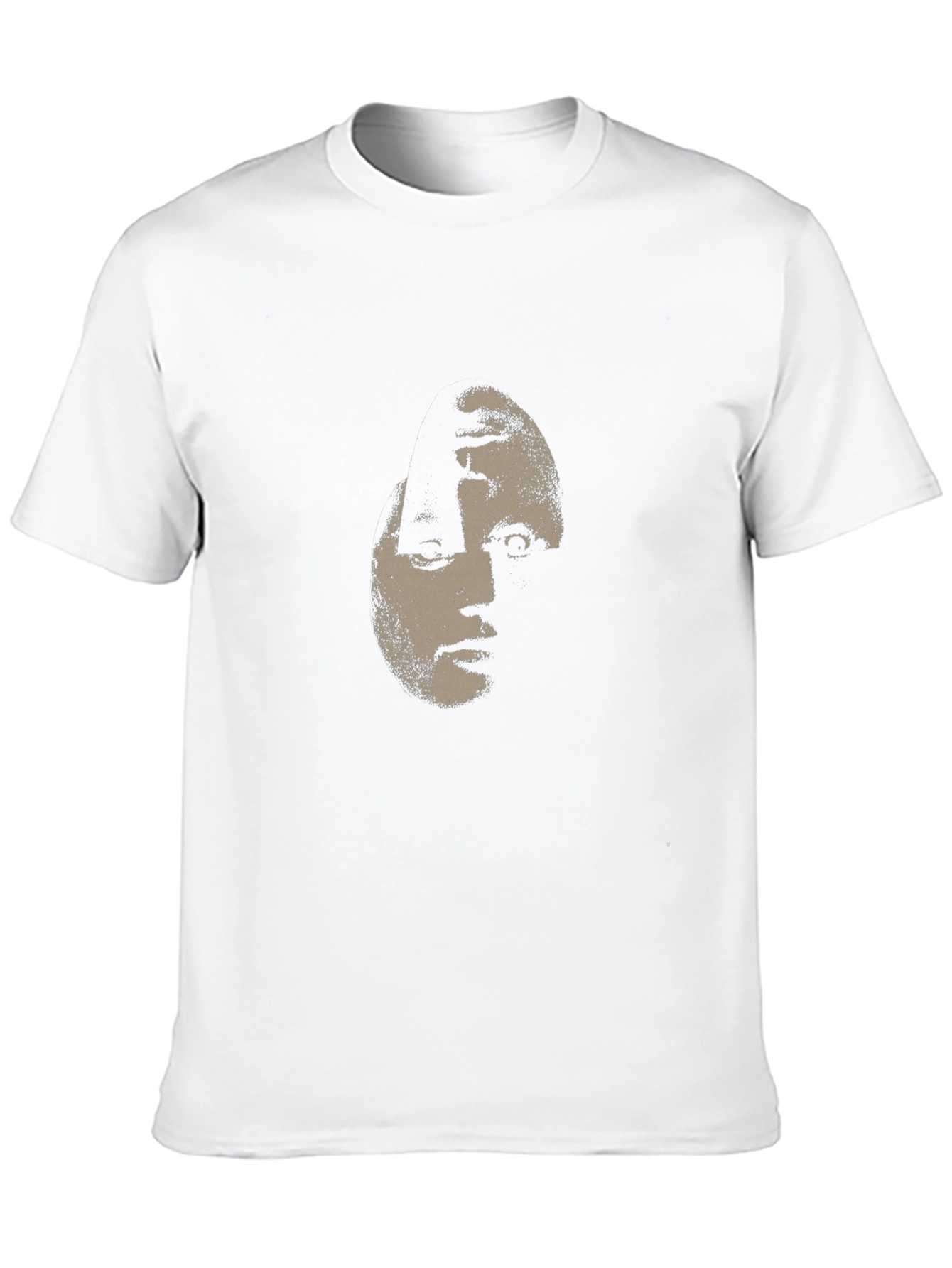 Black Creepy Face Graphic Black T-Shirt view 10