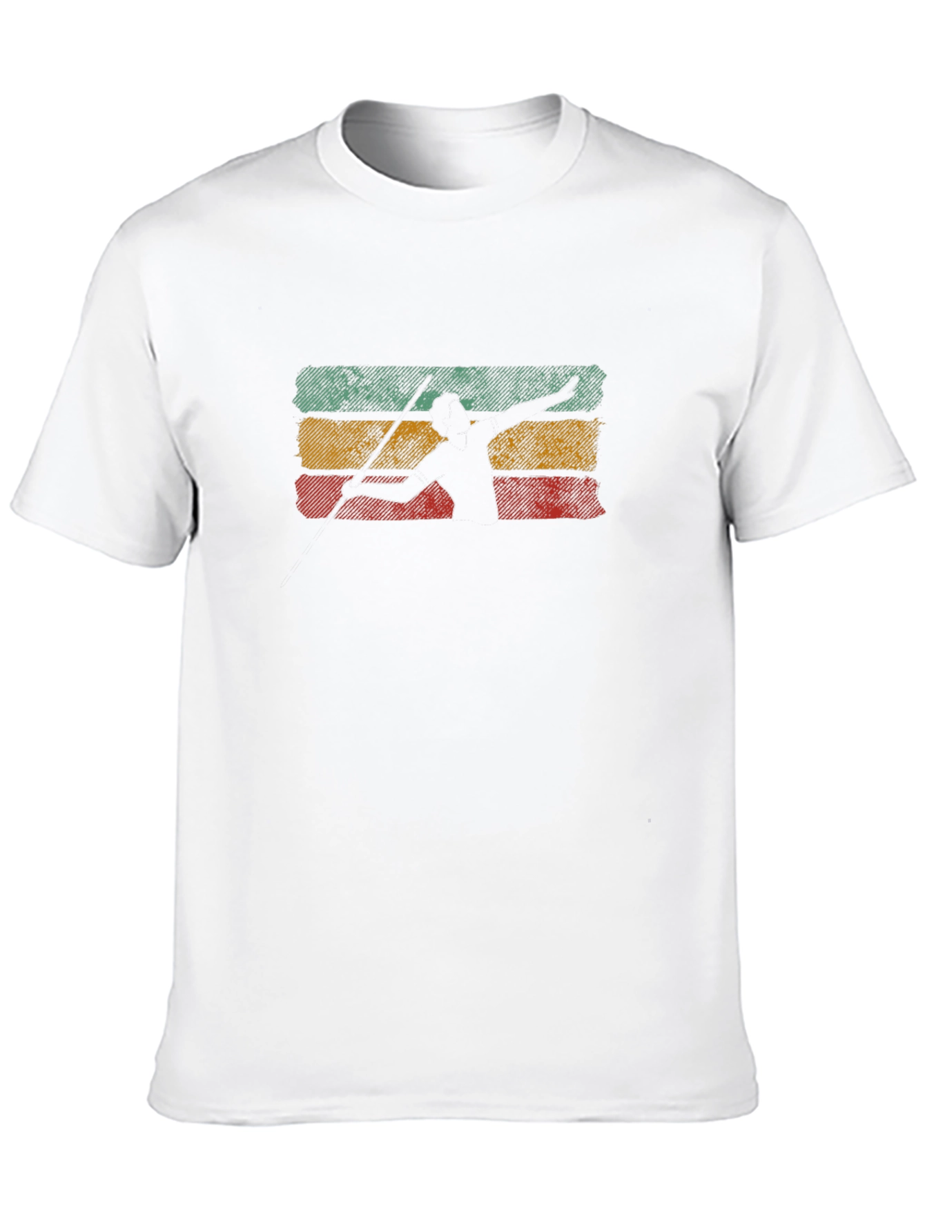 Black Retro Javelin Thrower Graphic T-Shirt view 10